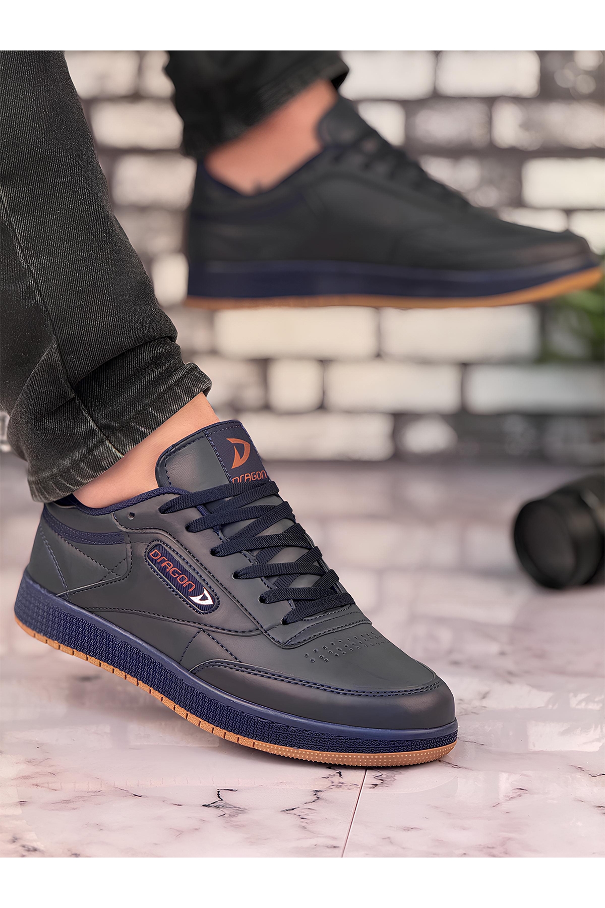 Ayakkabix Dragon Sneaker Erkek Spor Ayakkabı Lacivert - Görsel 2