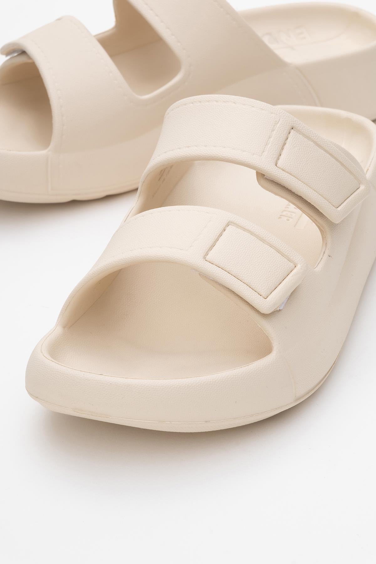 Kadın Cırtlı Terlik BEJ - Görsel 4