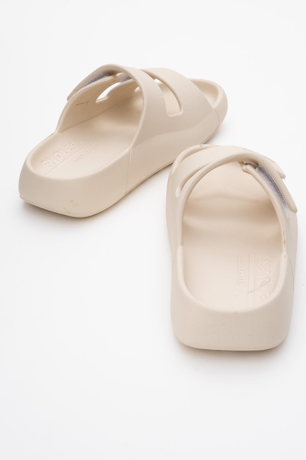 Kadın Cırtlı Terlik BEJ - Görsel 5