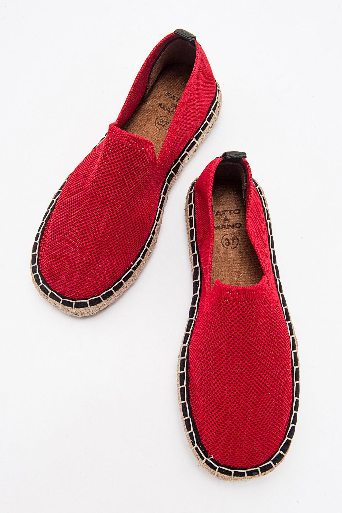 Kadın Zenne Espadril KIRMIZI - Görsel 6