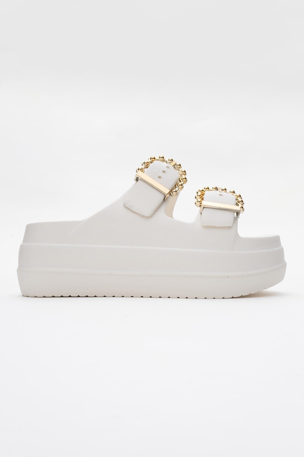 Kadın Tokalı Terlik BEJ - Görsel 3