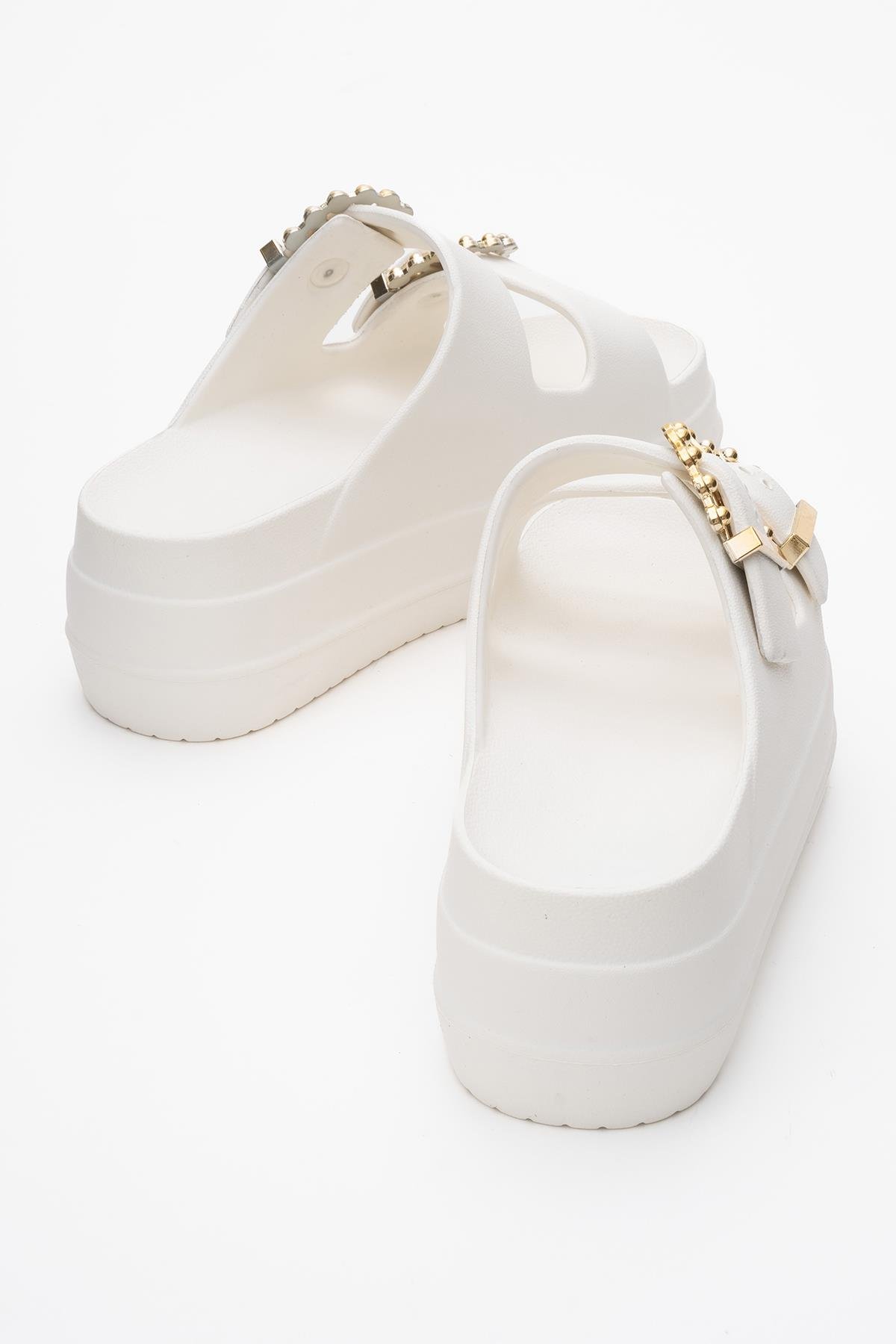 Kadın Tokalı Terlik BEJ - Görsel 5