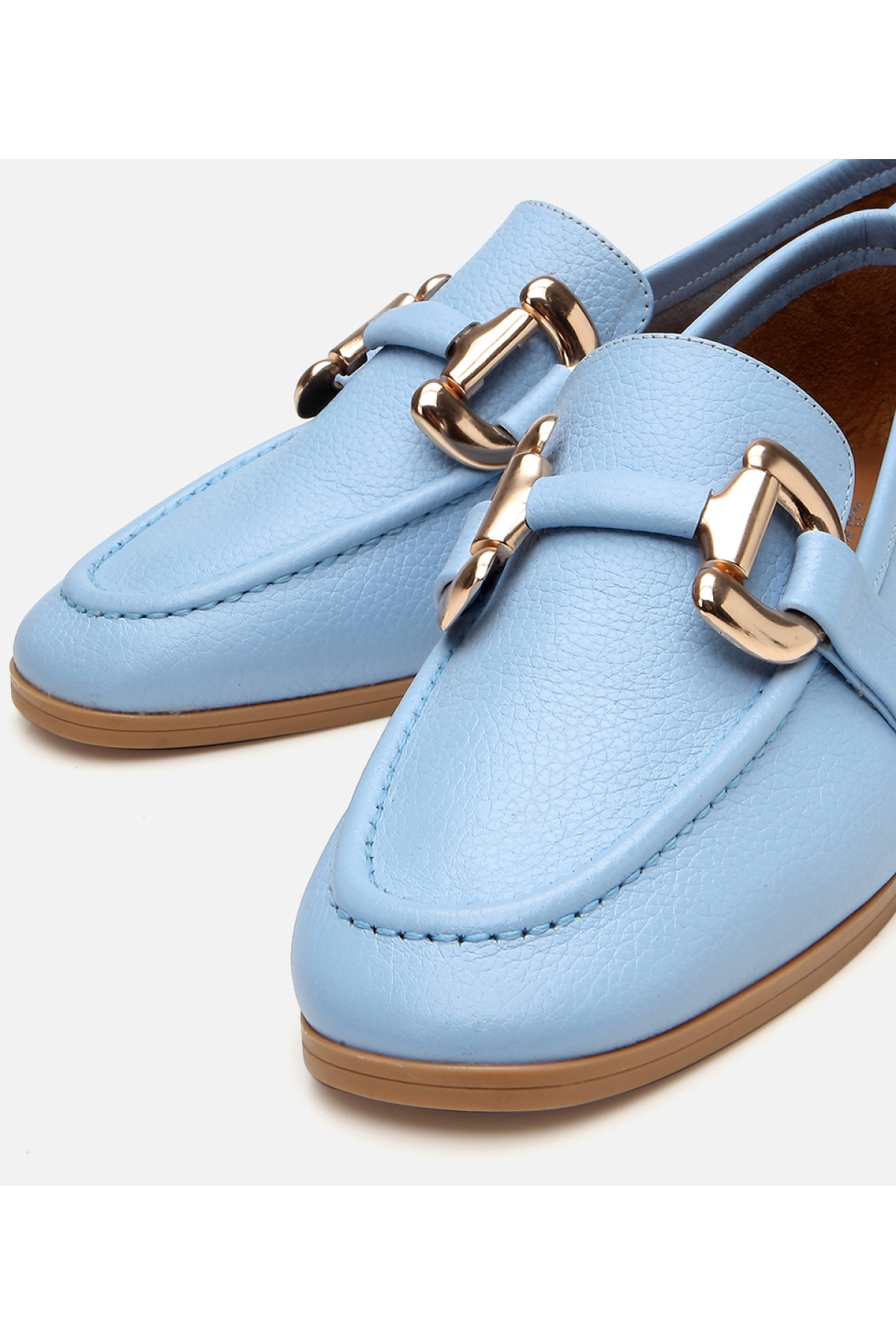 Hotiç Mavi Hotiç Deri Kadın Tokalı Günlük Loafer