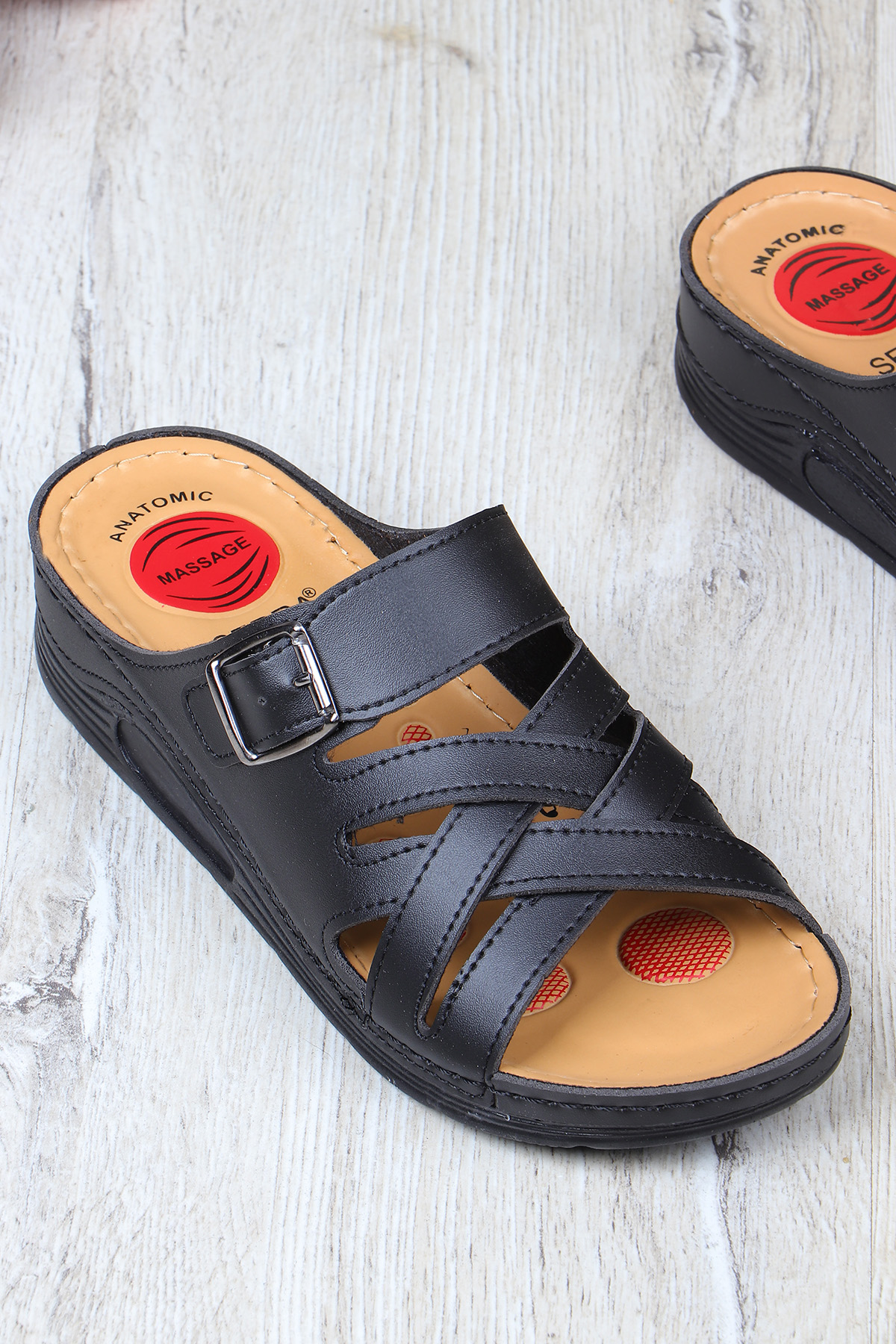 T748 Ortopedik Hafif Taban Günlük Anne Kadın Terlik - Görsel 5