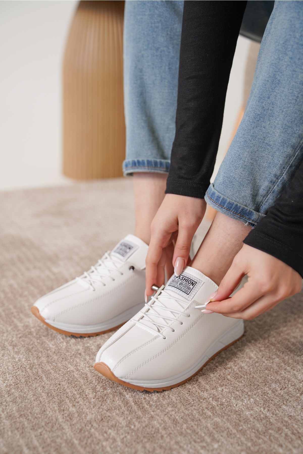 D0112 Günlük Ortopedik Kadın Sneaker Spor Ayakkabı - Görsel 4