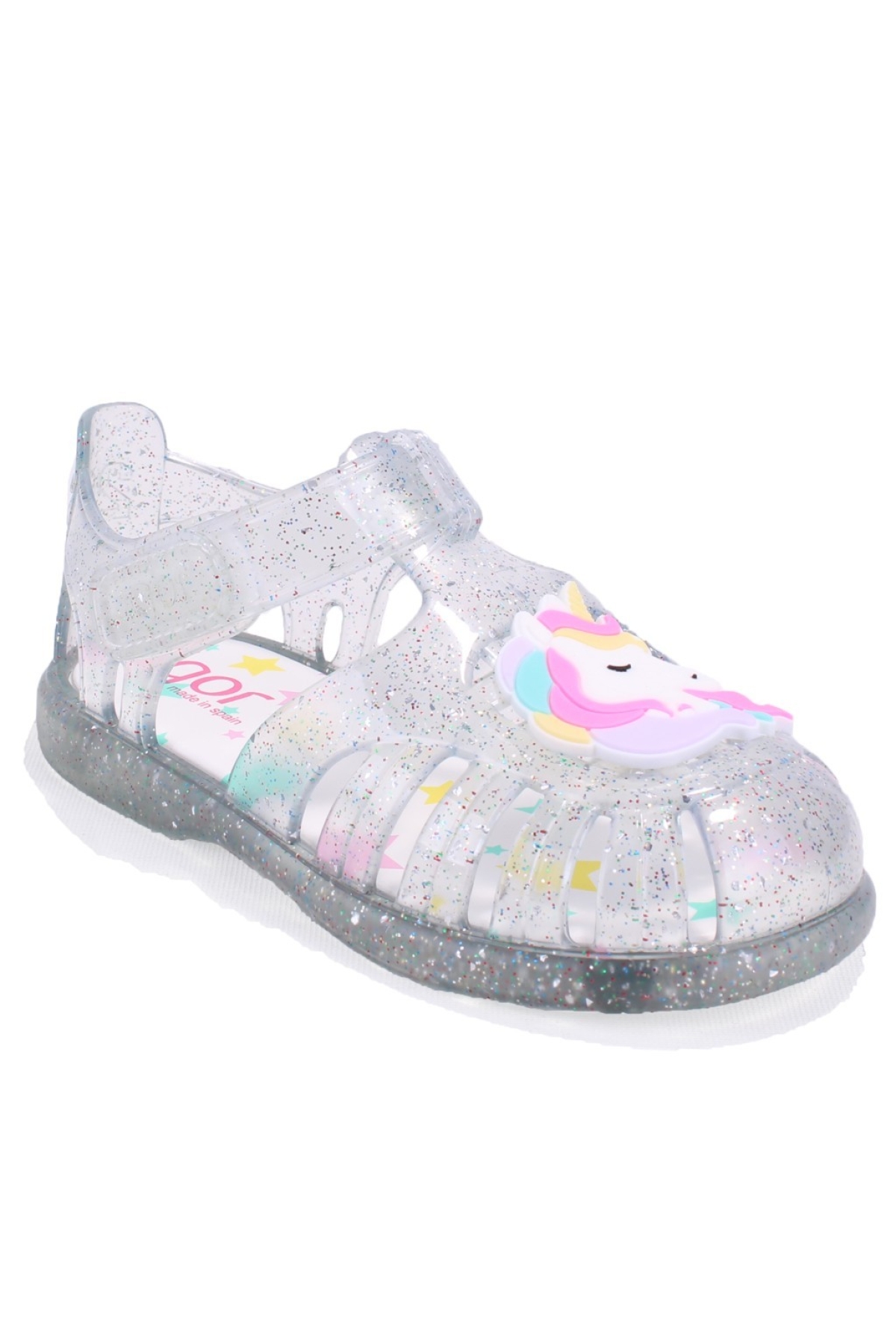 S10341 Tobby Unicornio Beyaz Şeffaf Ortopedik Günlük Kız Çocuk Sandalet - Görsel 2