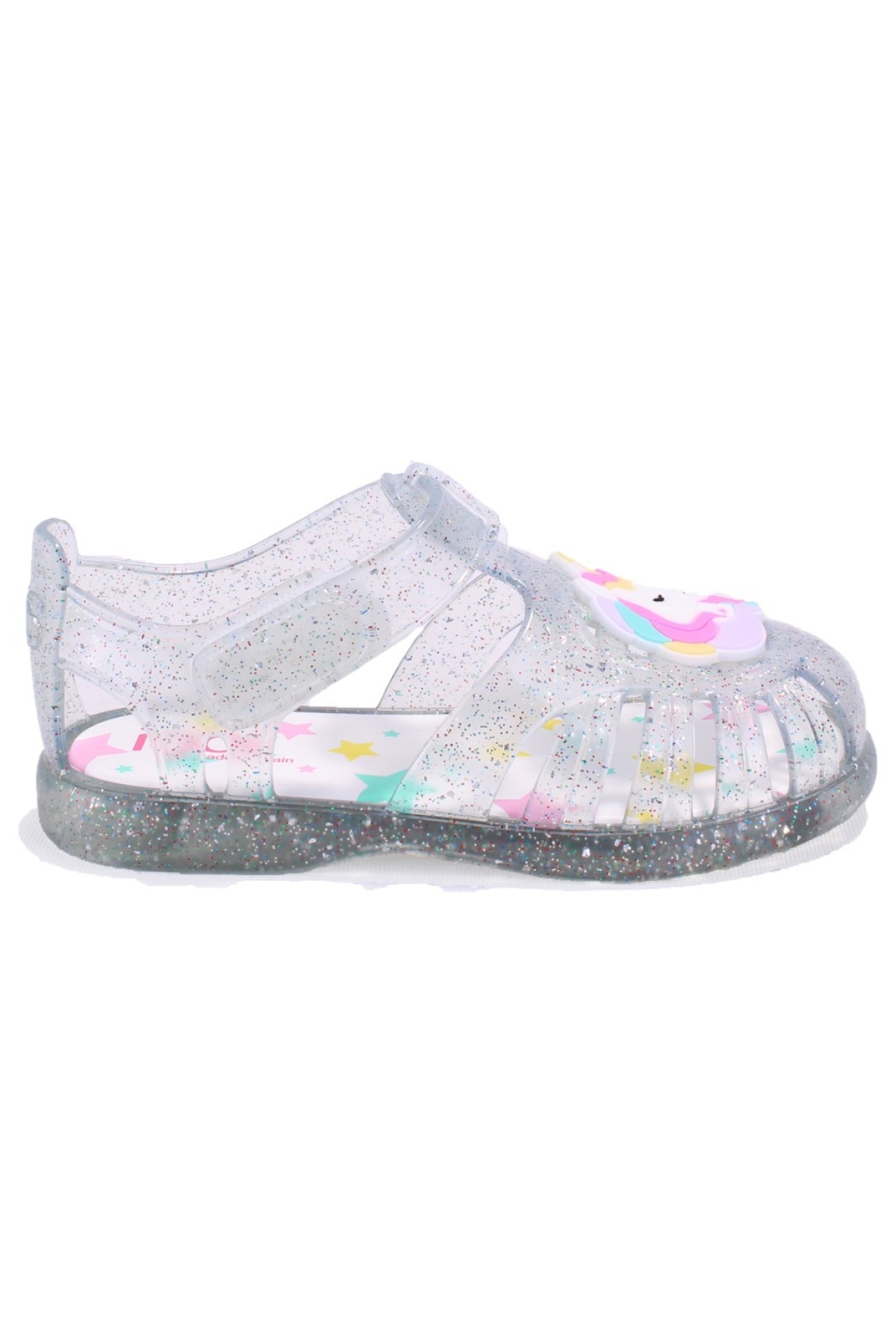 S10341 Tobby Unicornio Beyaz Şeffaf Ortopedik Günlük Kız Çocuk Sandalet - Görsel 3