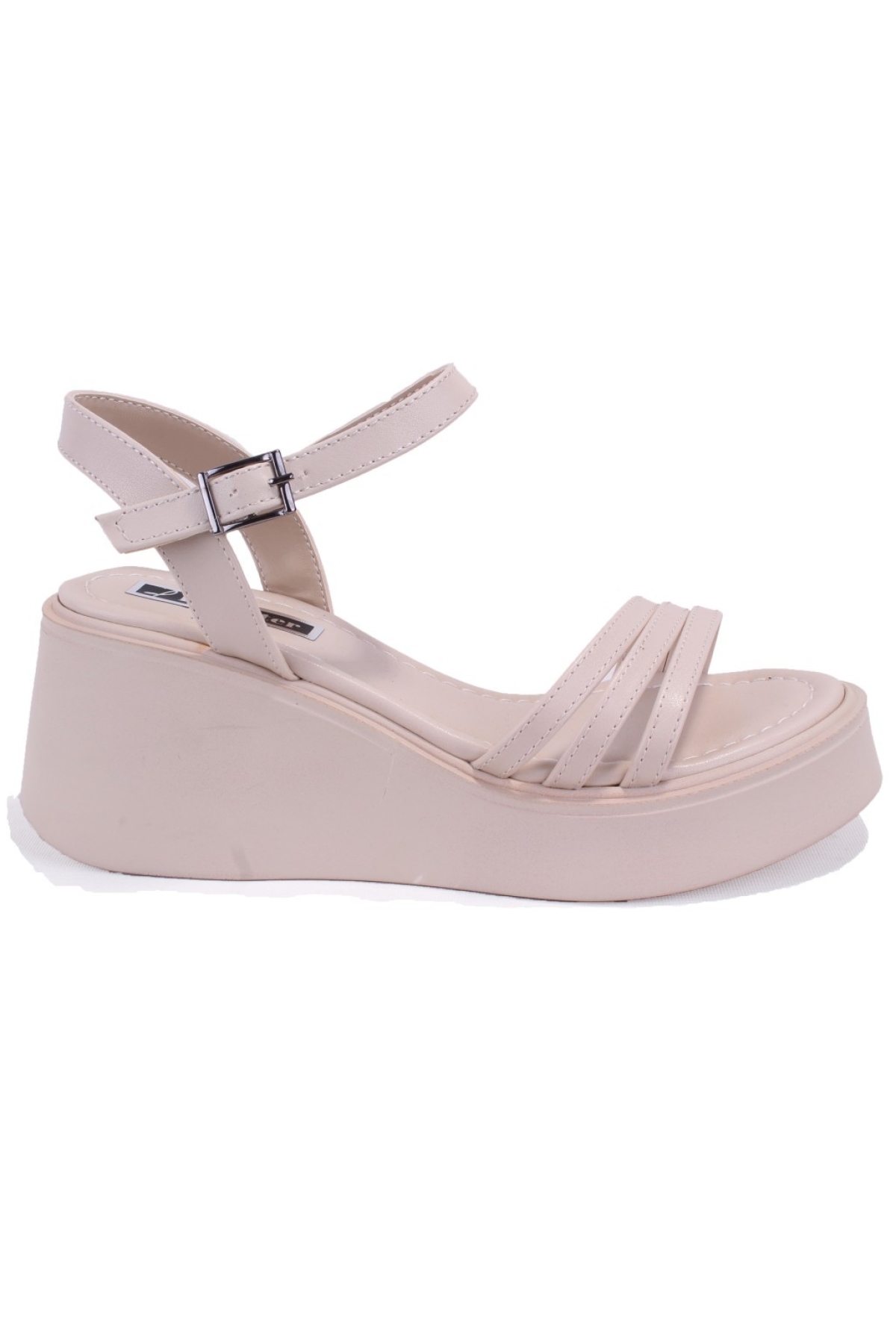 DZA07-10620772 Bej Günlük Ortopedik Kadın sandalet - Görsel 3