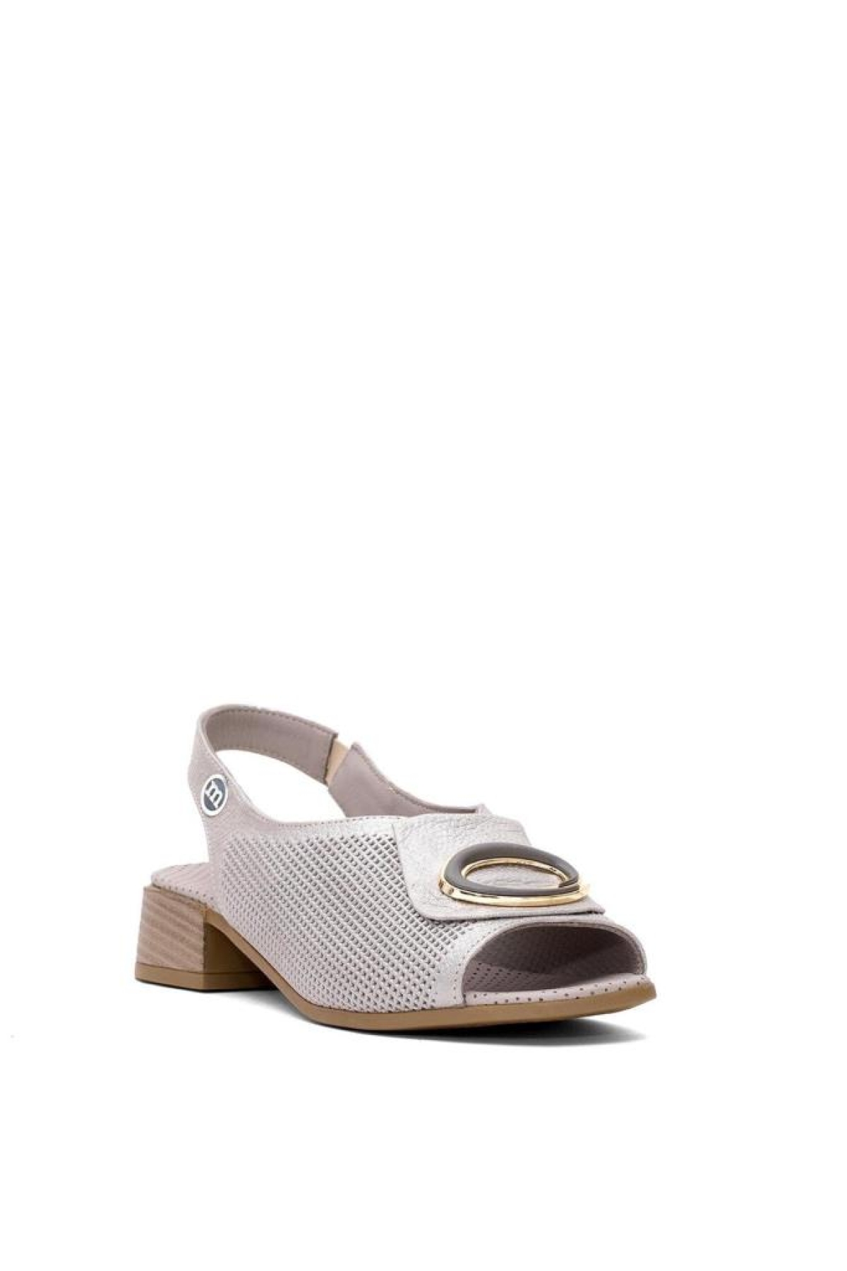 D25YS-2720 Kadın Hakiki Deri Topuklu Sandalet - Görsel 3