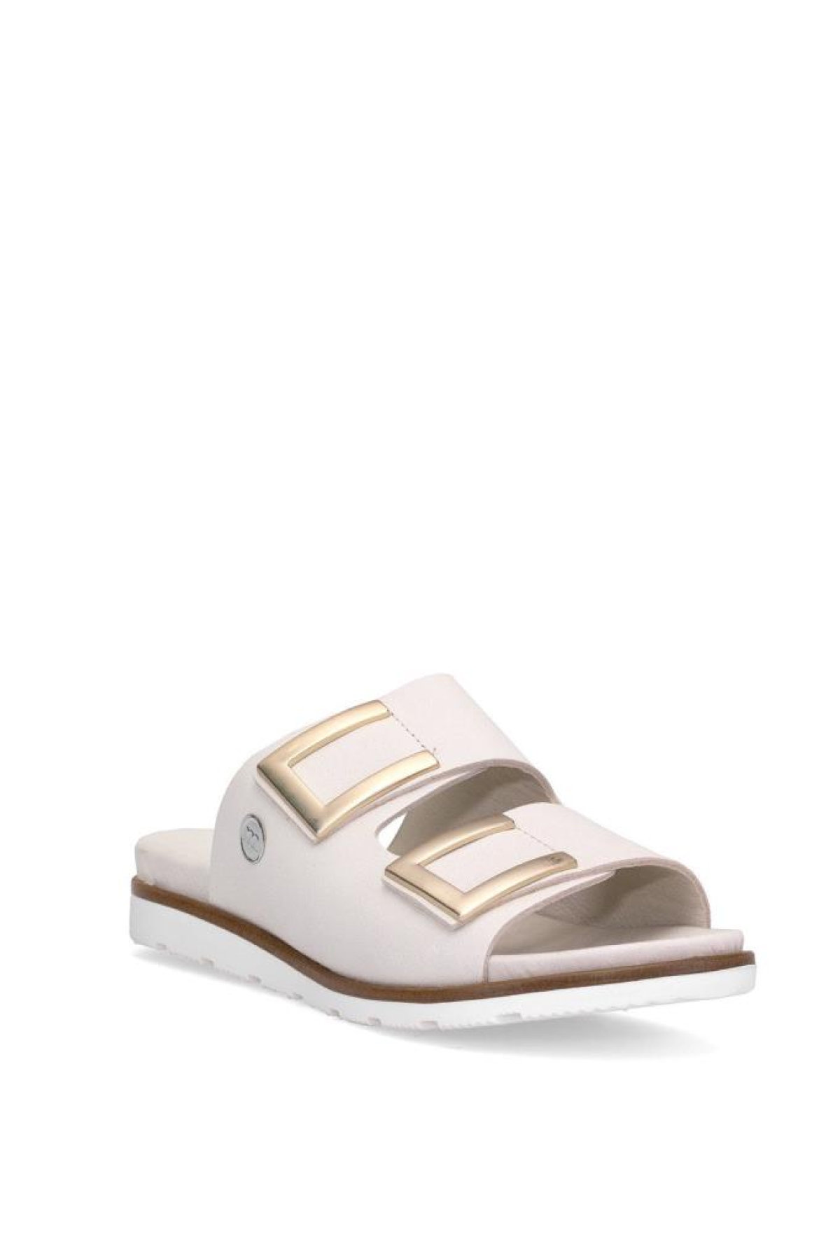 D25YT-1235 Kadın Hakiki Deri Düz Terlik - Görsel 3