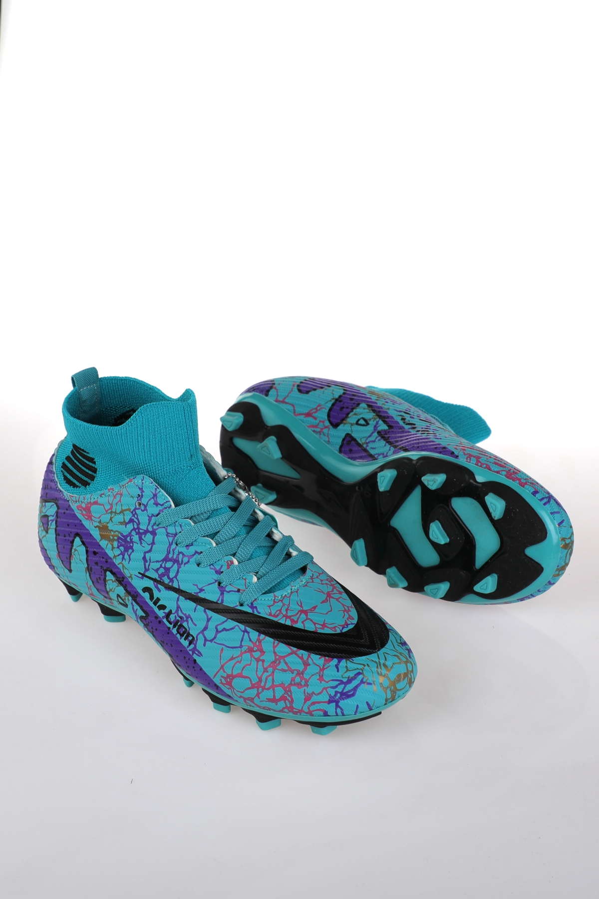 Laliga Air Çoraplı Krampon Futbol Ayakkabısı Su Yeşili Siyah - Görsel 4