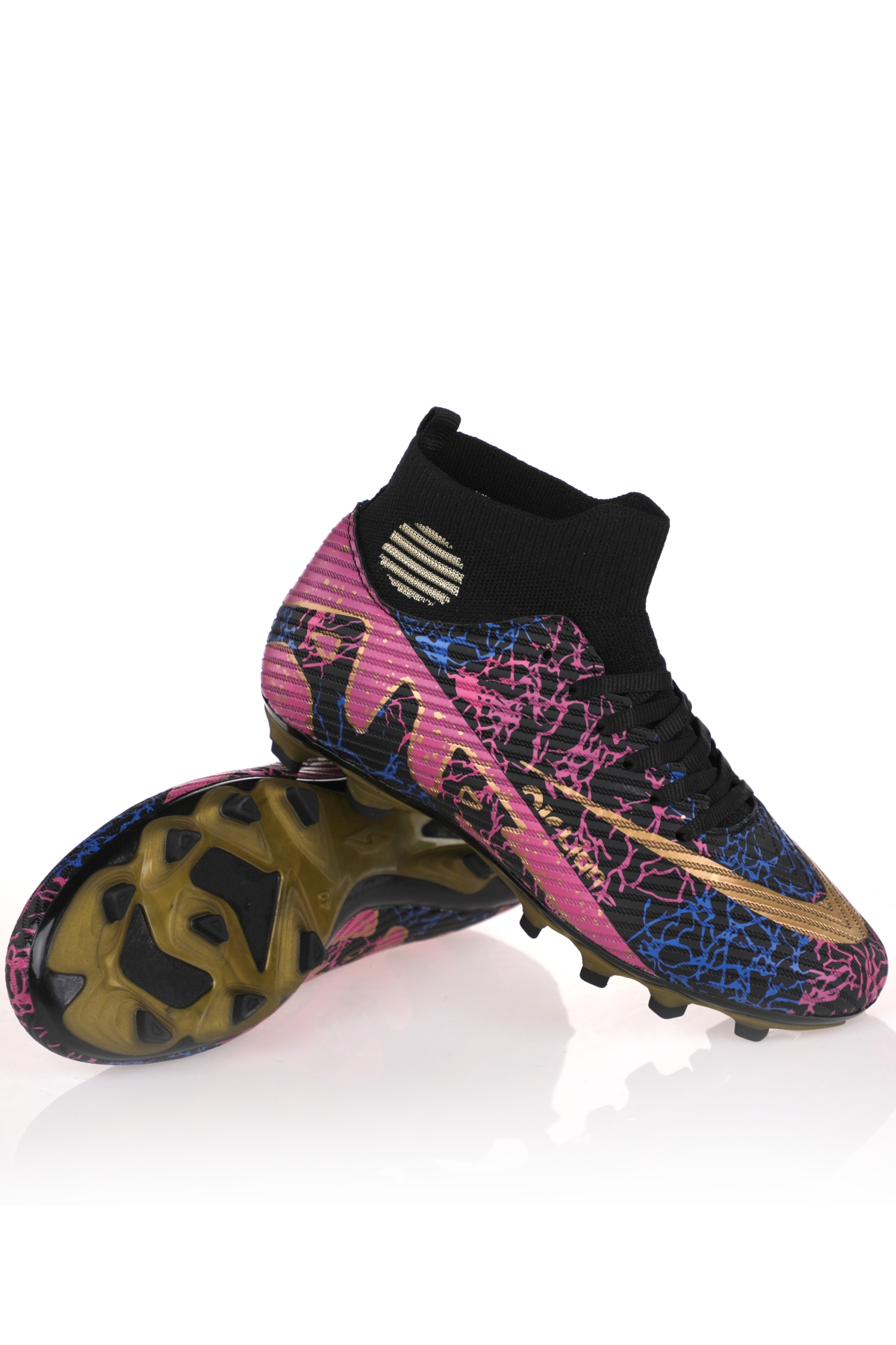 Laliga Air Çoraplı Krampon Futbol Ayakkabısı Siyah Gold - Görsel 5
