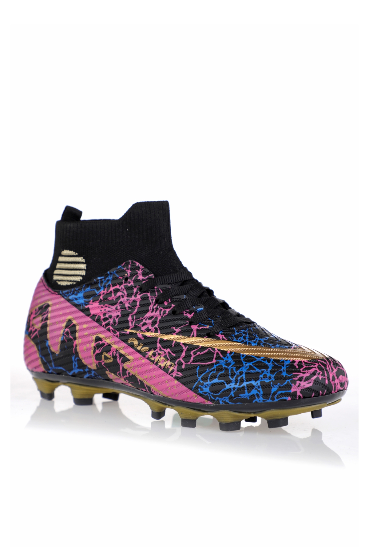 Laliga Air Çoraplı Krampon Futbol Ayakkabısı Siyah Gold - Görsel 6