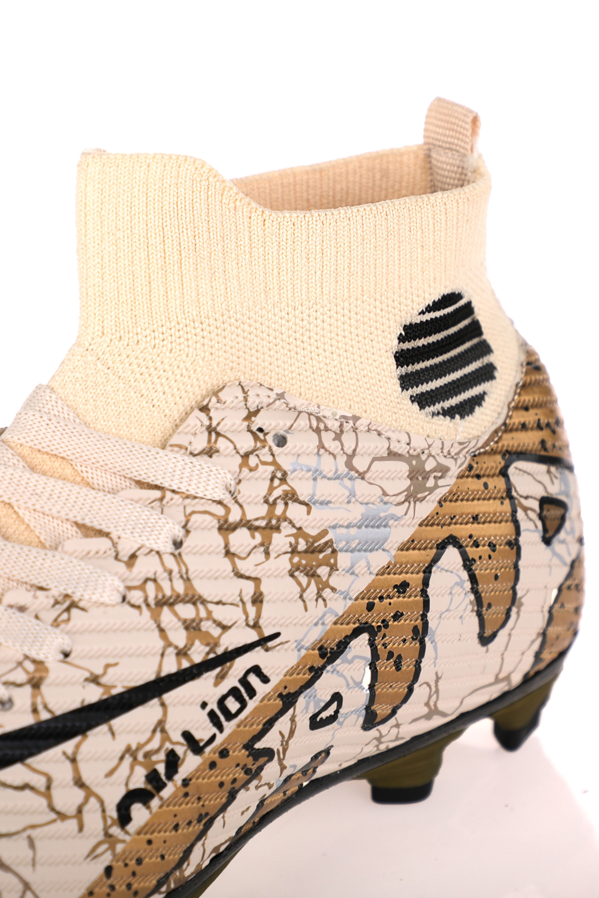 Laliga Air Çoraplı Krampon Futbol Ayakkabısı Bej Siyah - Görsel 6