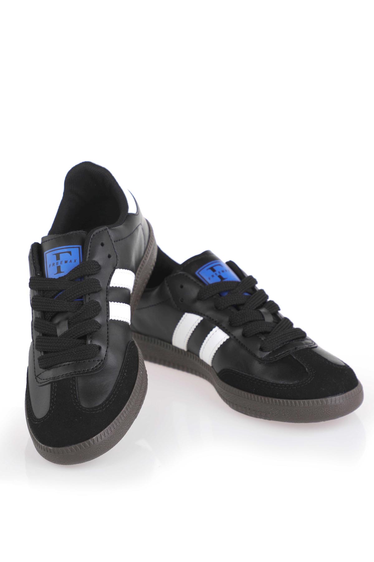 Uniseks Sneaker Esnek Yumuşak Spor Ayakkabı Siyah Beyaz - Görsel 4