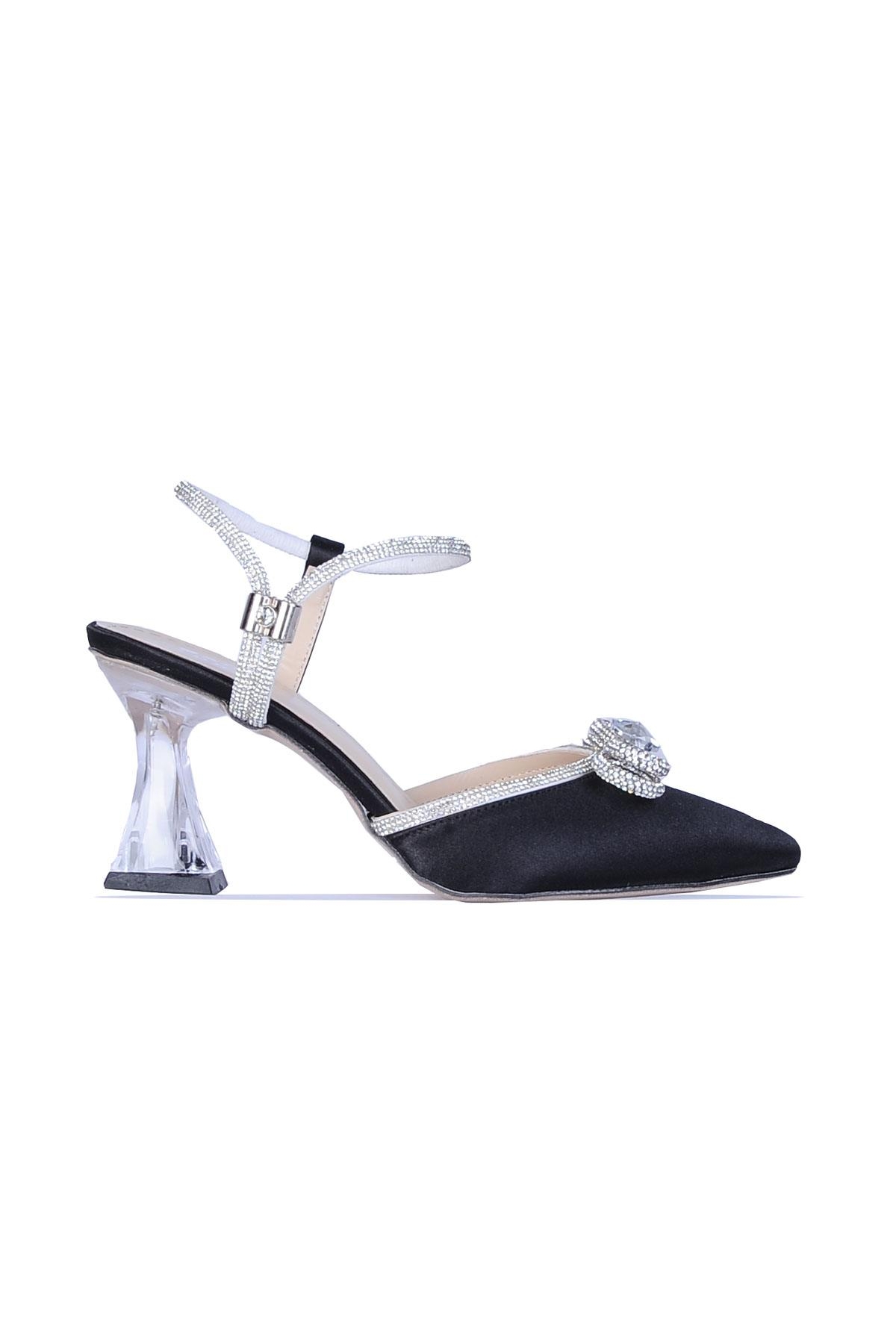 By1 Ayışığı Saten 7Cm Kadın Topuklu Ayakkabı - Görsel 2