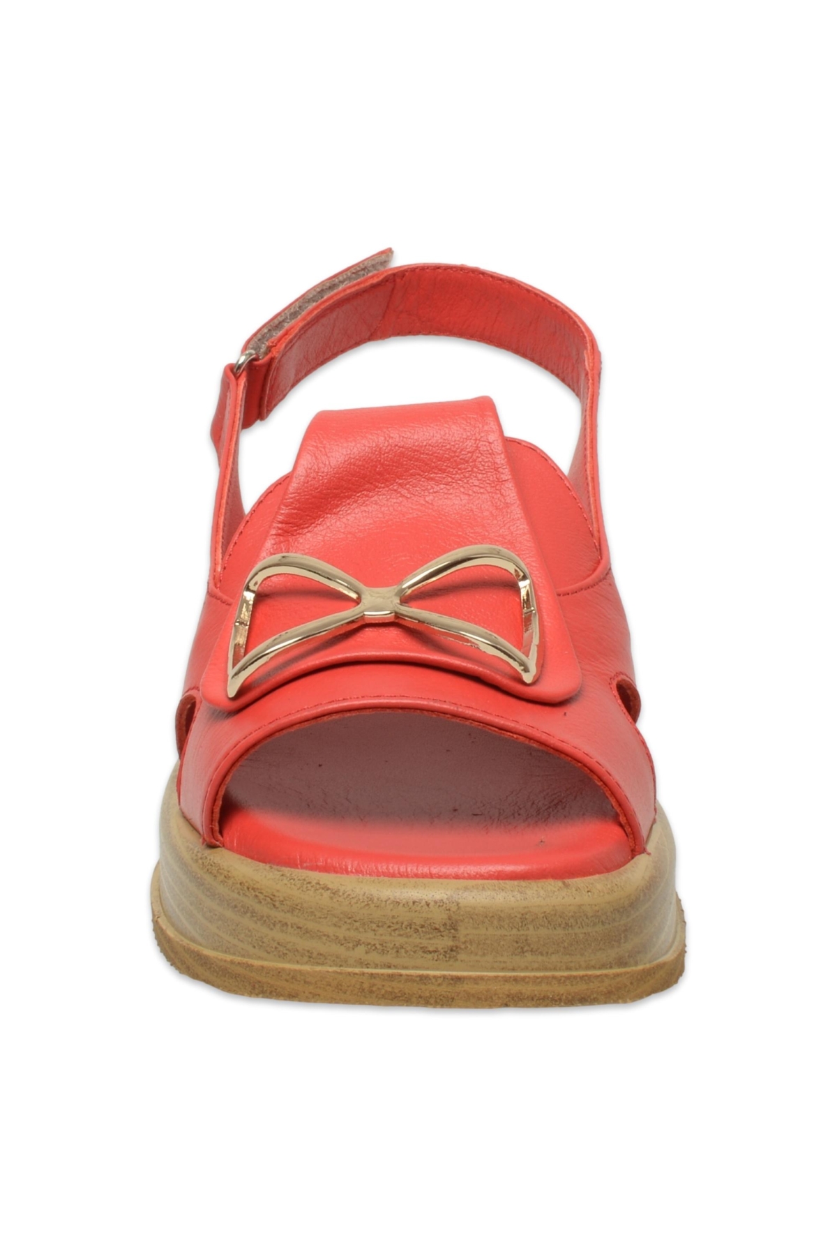 D25Ys-2780Z Günlük Kırmızı Kadın Sandalet - Görsel 4
