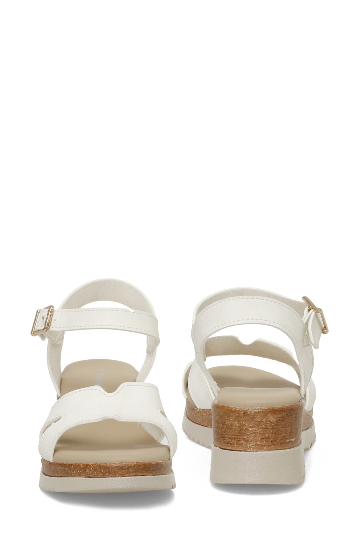 323596.Z 5FX Beyaz Kadın Dolgu Topuk Sandalet - Görsel 6