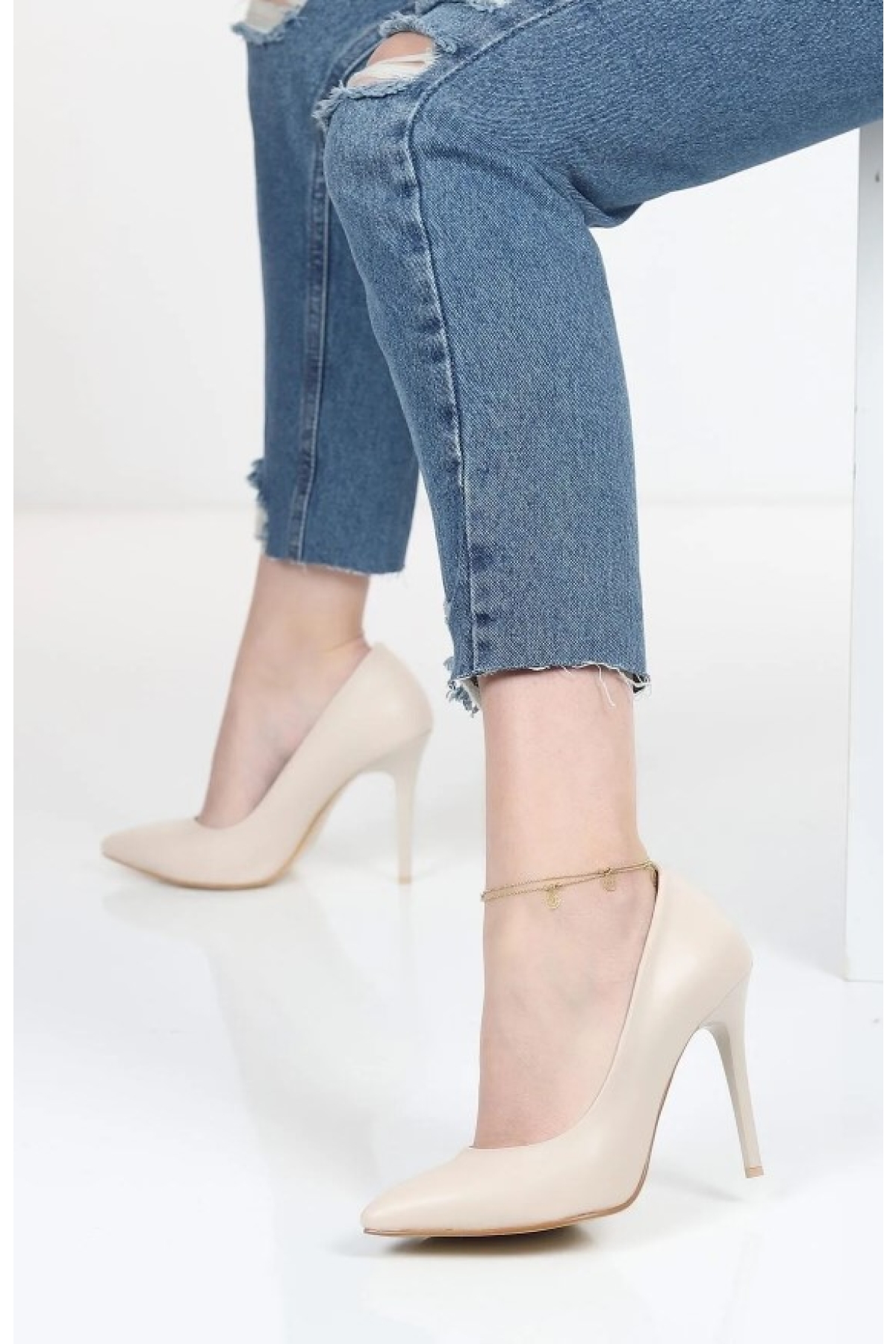 Kadın İnce Topuklu Stiletto Ayakkabı - Görsel 5