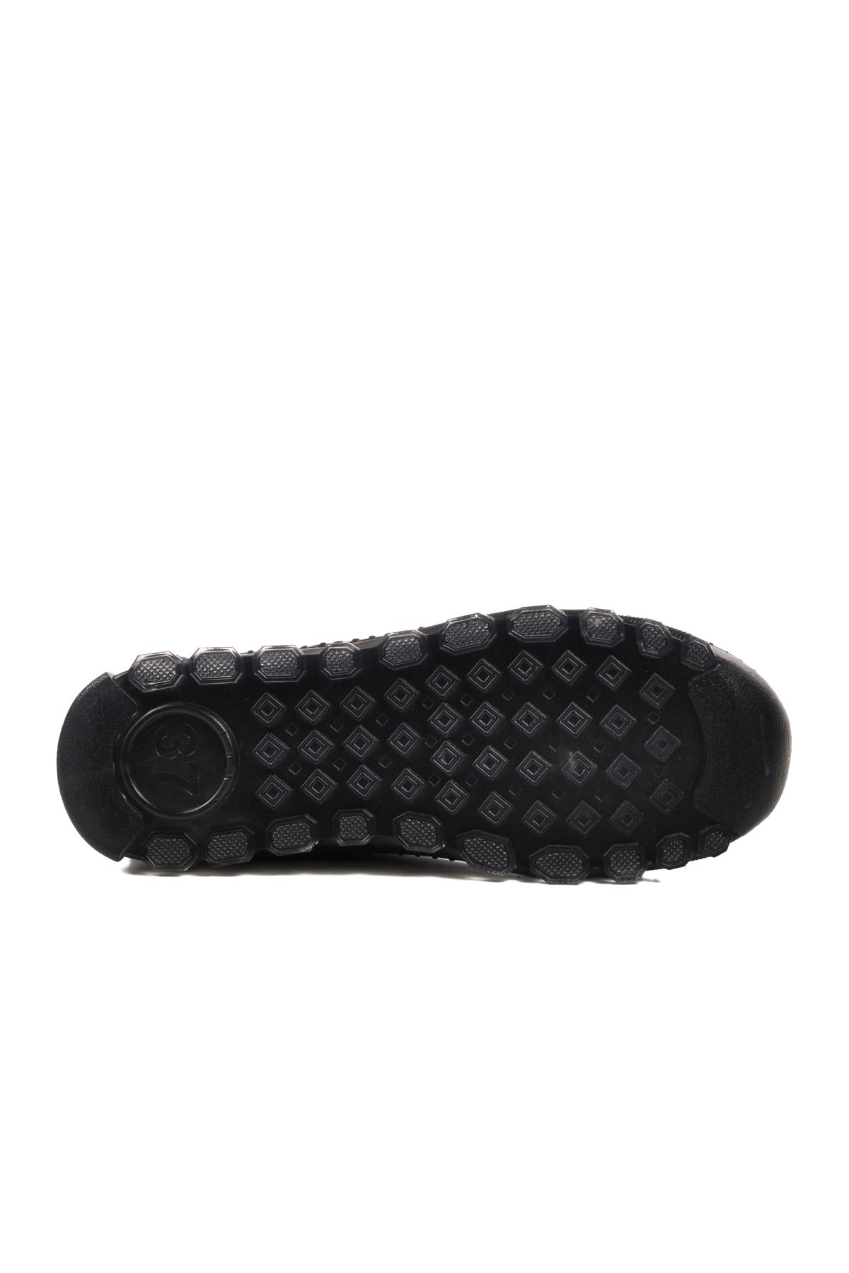 Siyah Hakiki Deri Kadın Günlük Ayakkabı 0003 Z - Görsel 6