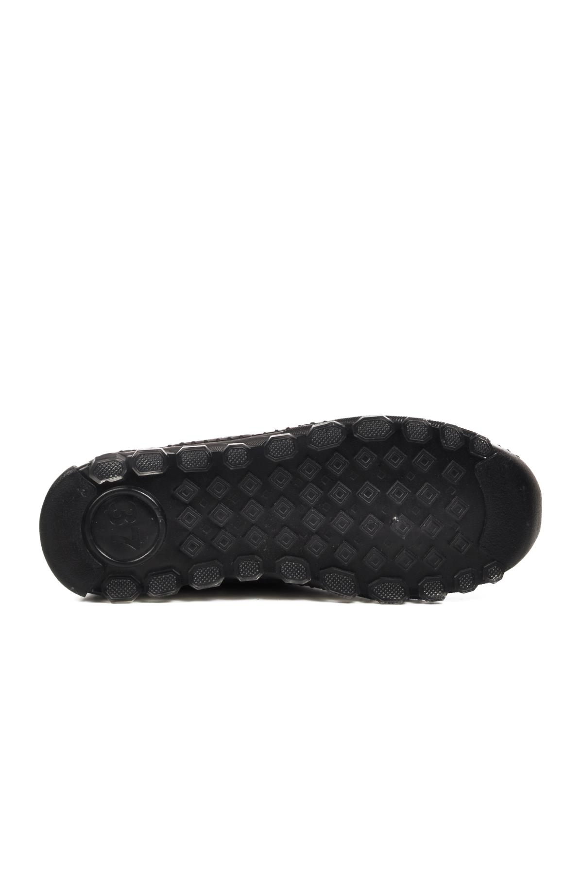 0002 Z Siyah Hakiki Deri Kadın Günlük Ayakkabı - Görsel 6