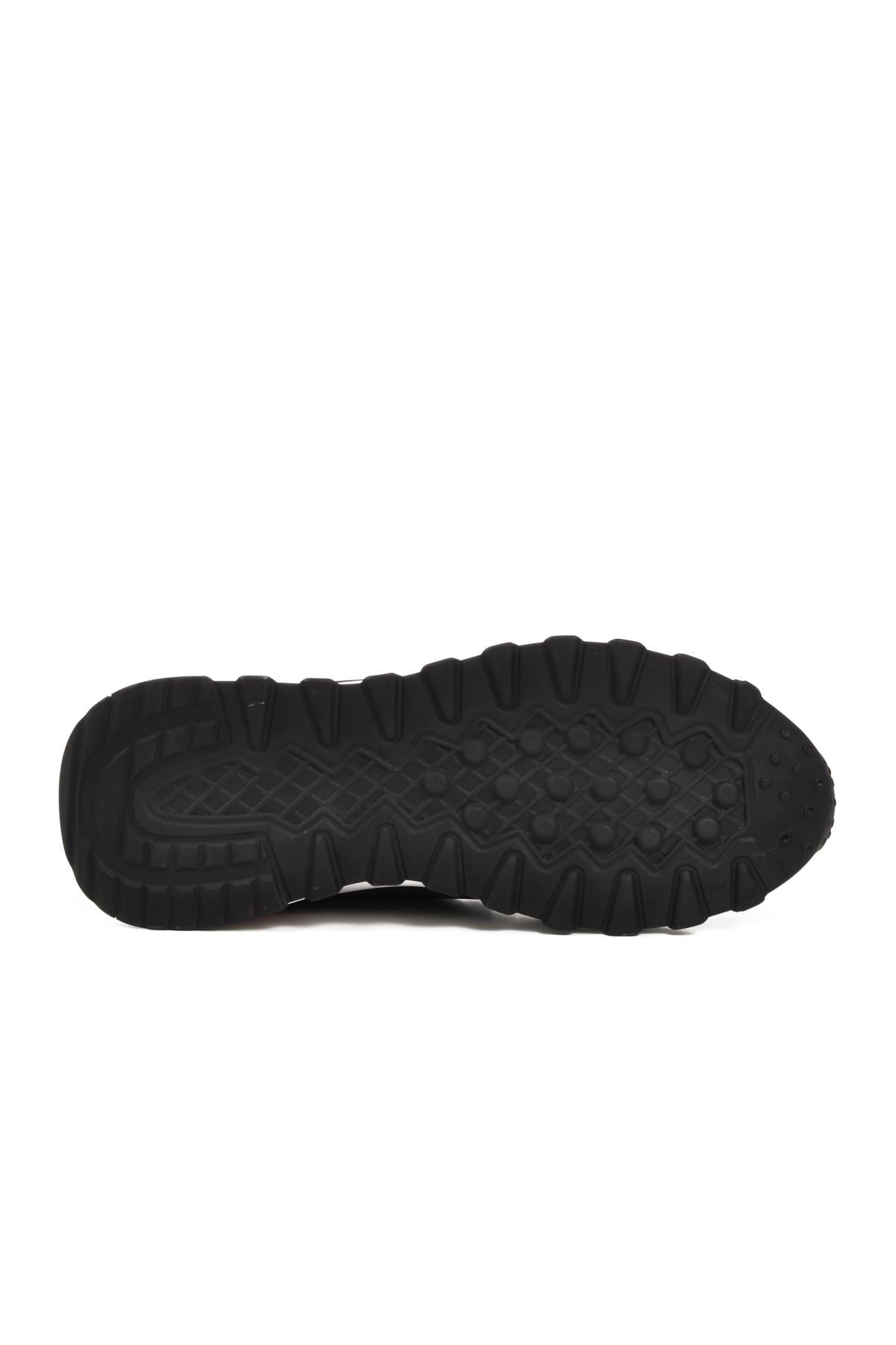 Siyah Beyaz Fileli Erkek Spor Ayakkabı Disc M - Görsel 6