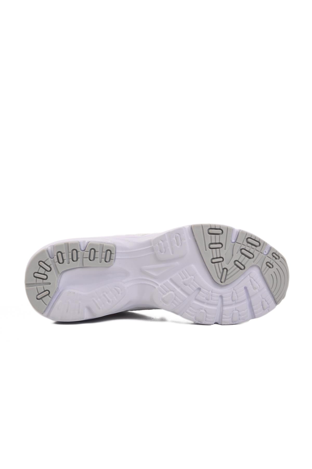 Buz Beyaz Fileli Hafif Unisex Spor Ayakkabı Disc G - Görsel 6