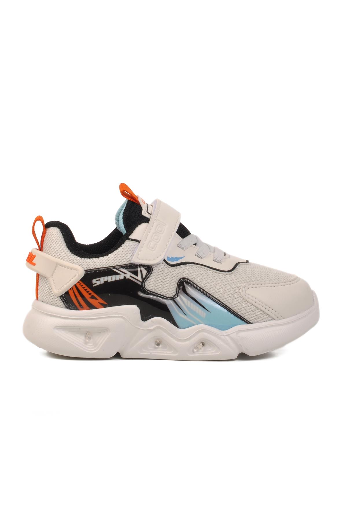 Beyaz Işıklı Cırtlı Unisex Çocuk Spor Ayakkabı Ruby P - Görsel 4