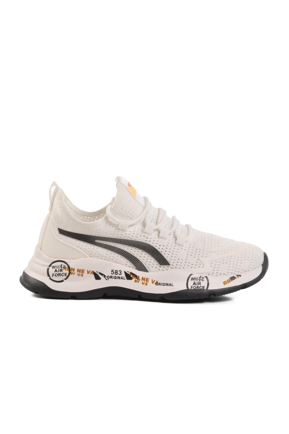 Beyaz Memory Foam Hafif Erkek Spor Ayakkabı 241432 M - Görsel 4