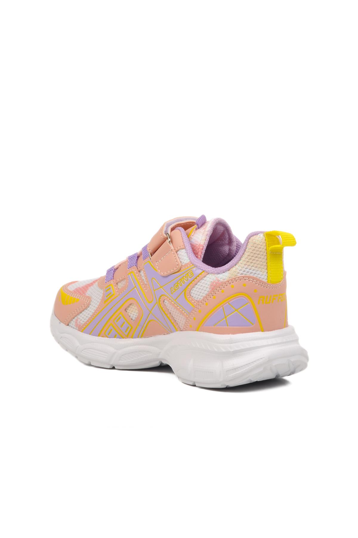 Pudra-Lila Çocuk Spor Ayakkabı Ruffon 2351 F - Görsel 5