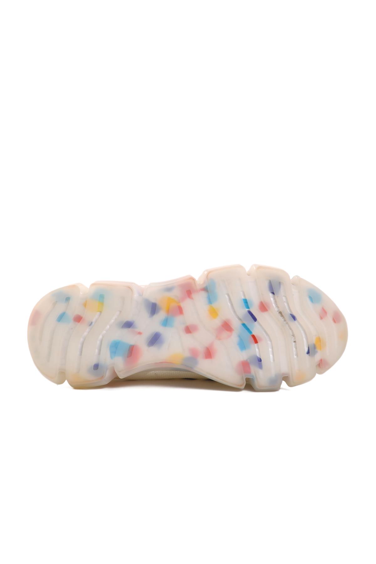 24Y591 M Beyaz Fileli Erkek Spor Ayakkabı - Görsel 6