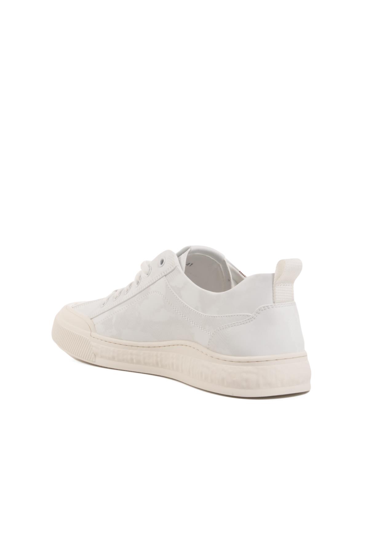 Beyaz Tekstil Erkek Sneaker 25Y510-13 M - Görsel 5