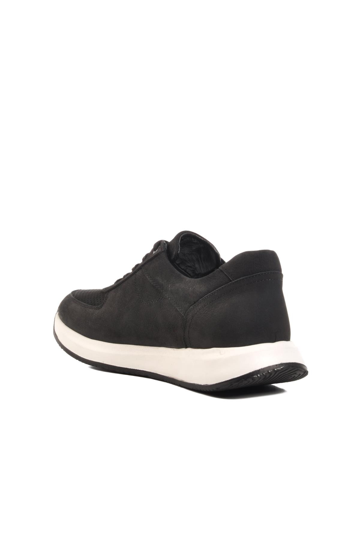 Vadoo 2197 M Siyah Nubuk Hakiki Deri Erkek Sneaker - Görsel 5