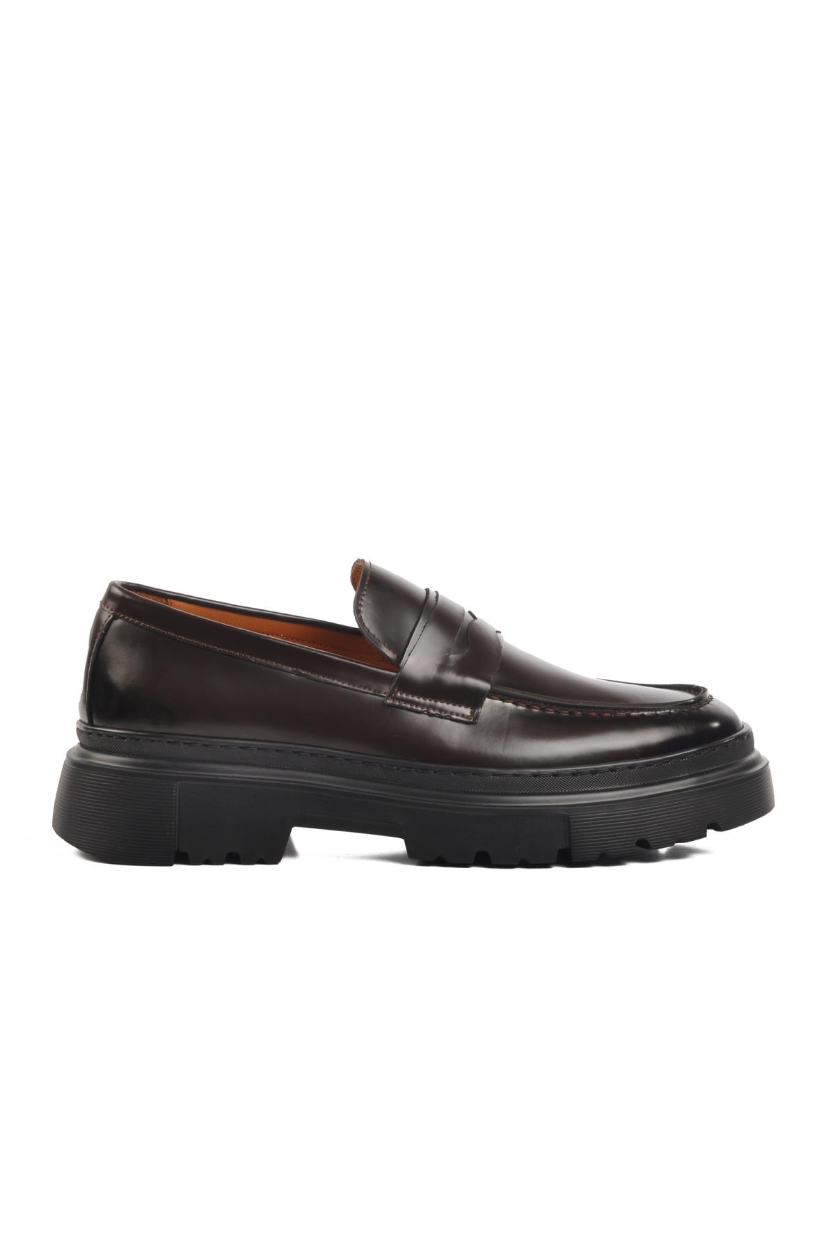 Premium 1308-5 M Kahve Açma Hakiki Deri Erkek Klasik Ayakkabı GENİŞ KALIP - Görsel 4