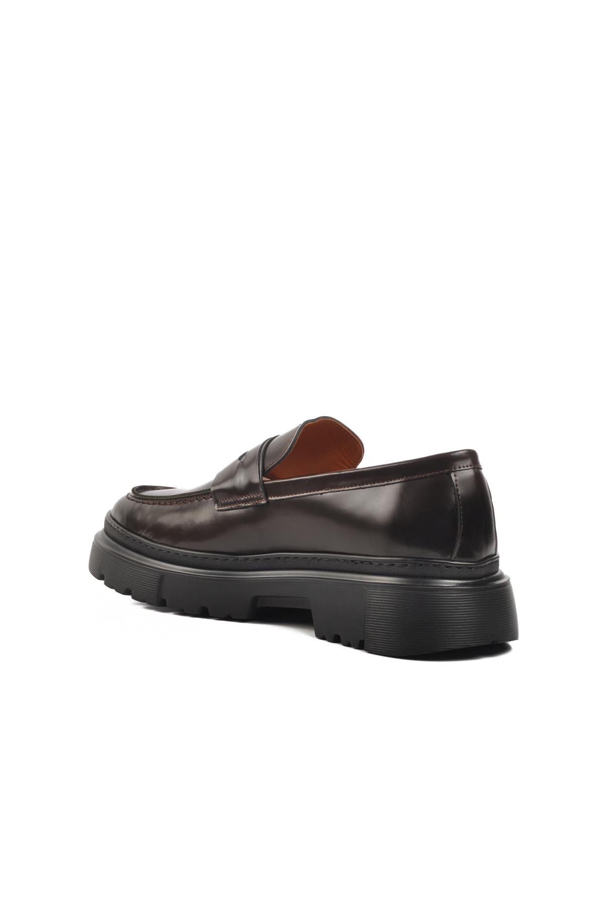 Premium 1308-5 M Kahve Açma Hakiki Deri Erkek Klasik Ayakkabı GENİŞ KALIP - Görsel 5