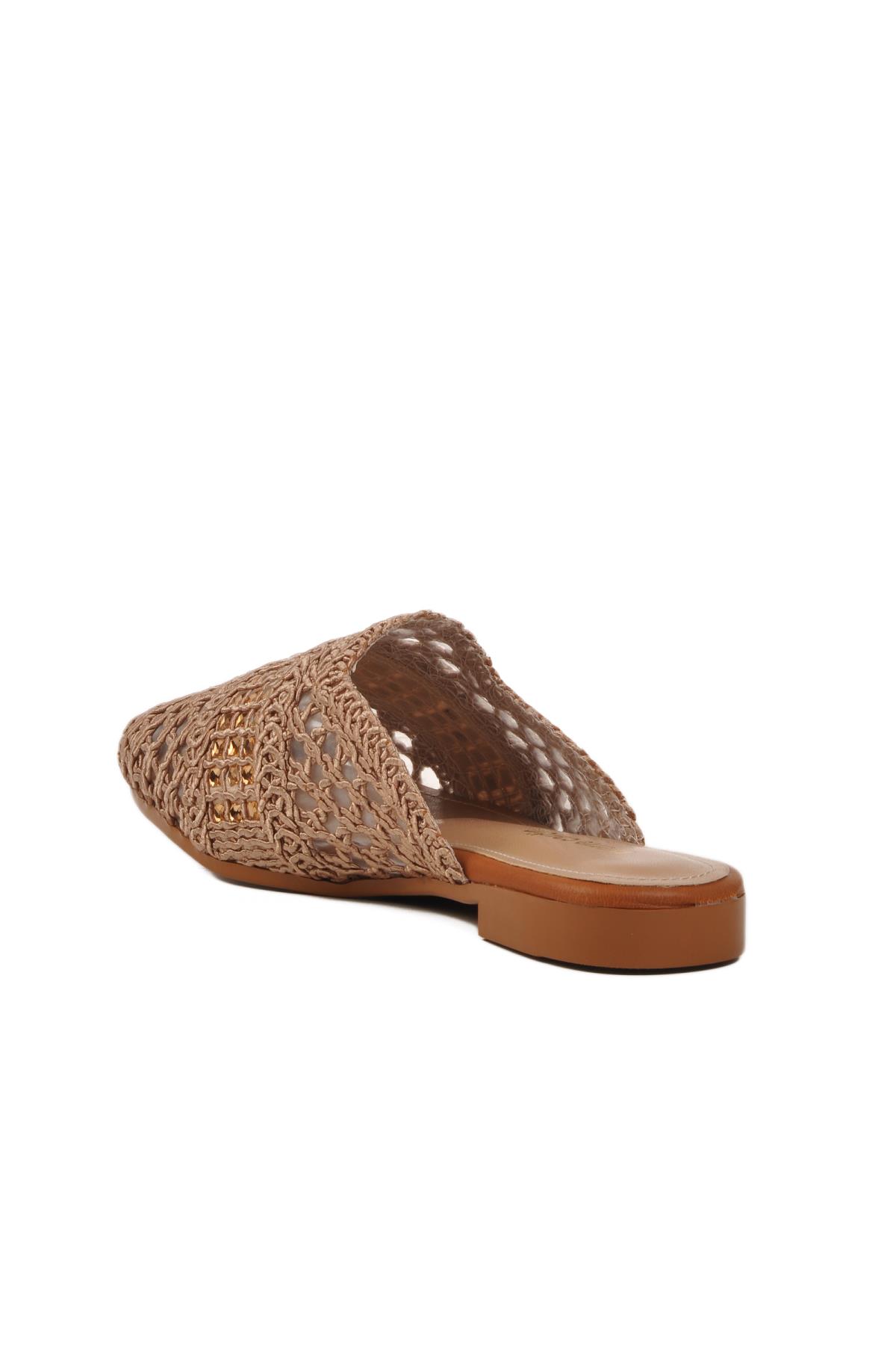 Vizon Triko Hafif Önü Kapalı Kadın Terlik PC-54712 Z - Görsel 5