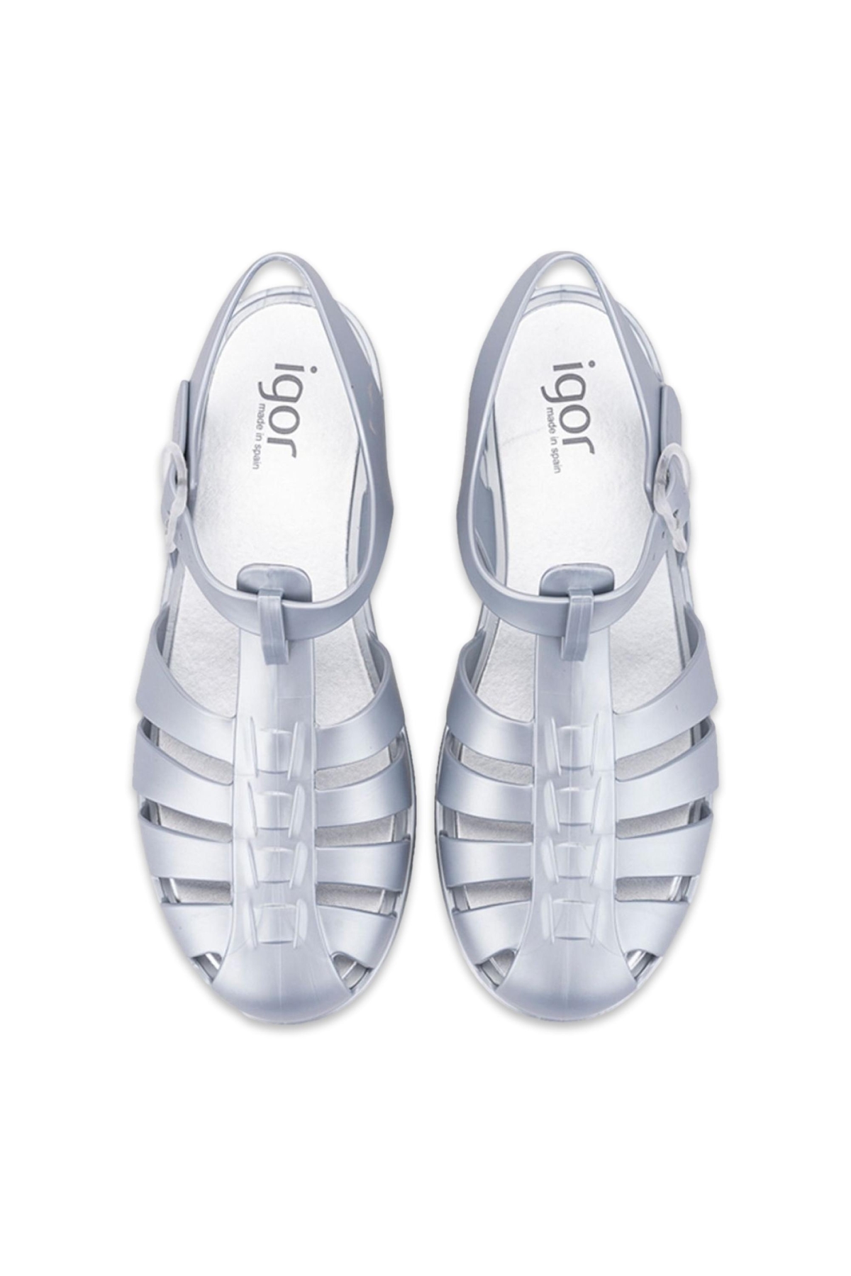 Bb340Z Biarritz Metal Brillo Gümüş Kadın Sandalet - Görsel 4