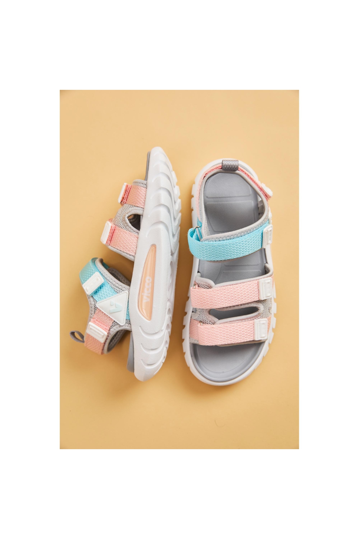 332.F25Y.212 Cube Filet Phylon Gri Çocuk Sandalet - Görsel 4