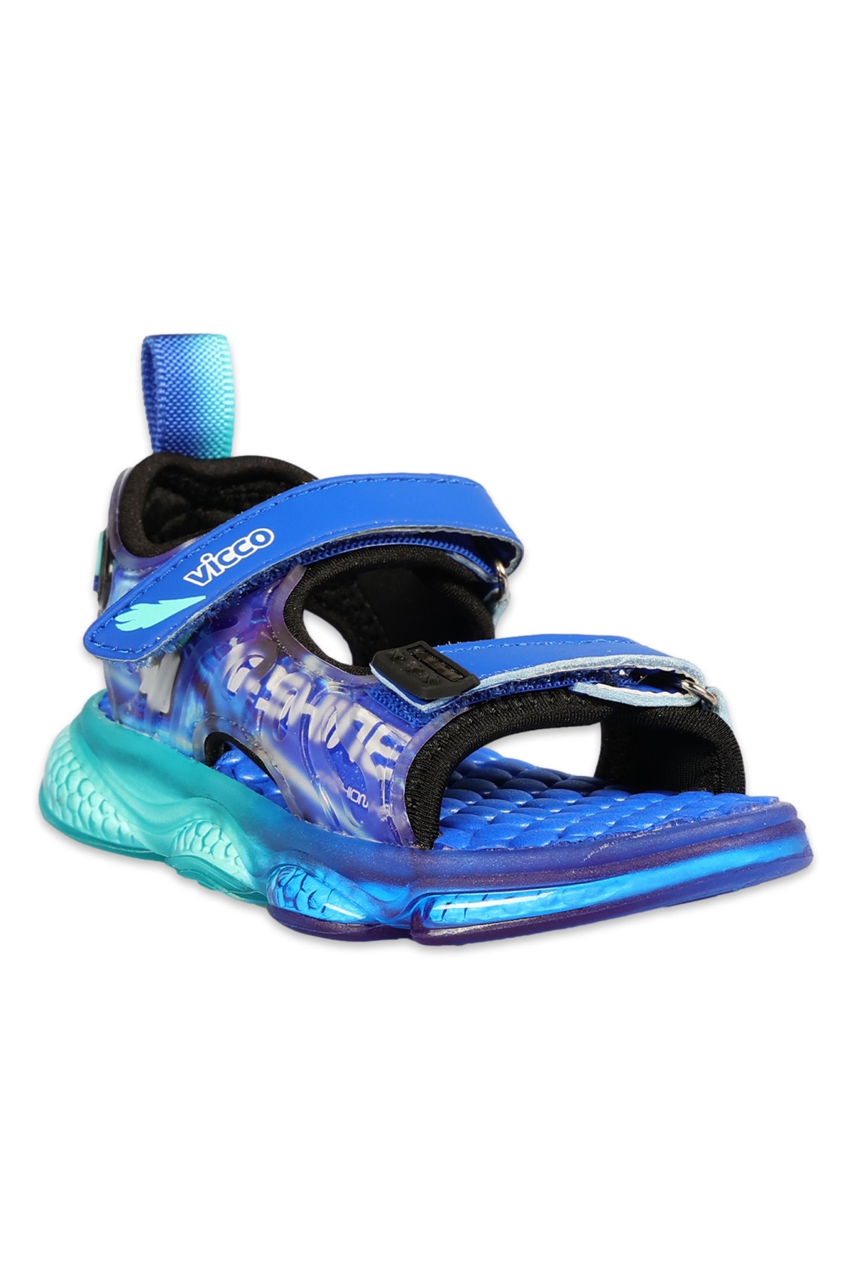 332.B25Y.255 Felipe Bebe Işıklı Phylon Mavi Erkek Çocuk Sandalet - Görsel 2