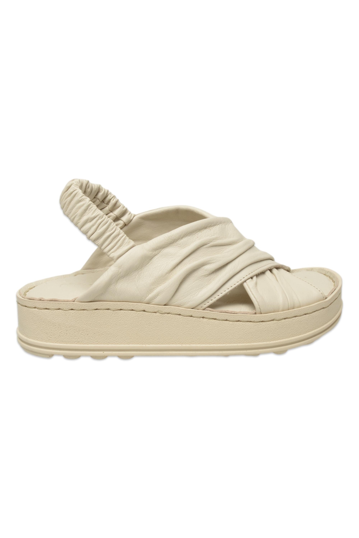 D25Ys-2585Z Günlük Krem Kadın Sandalet - Görsel 3