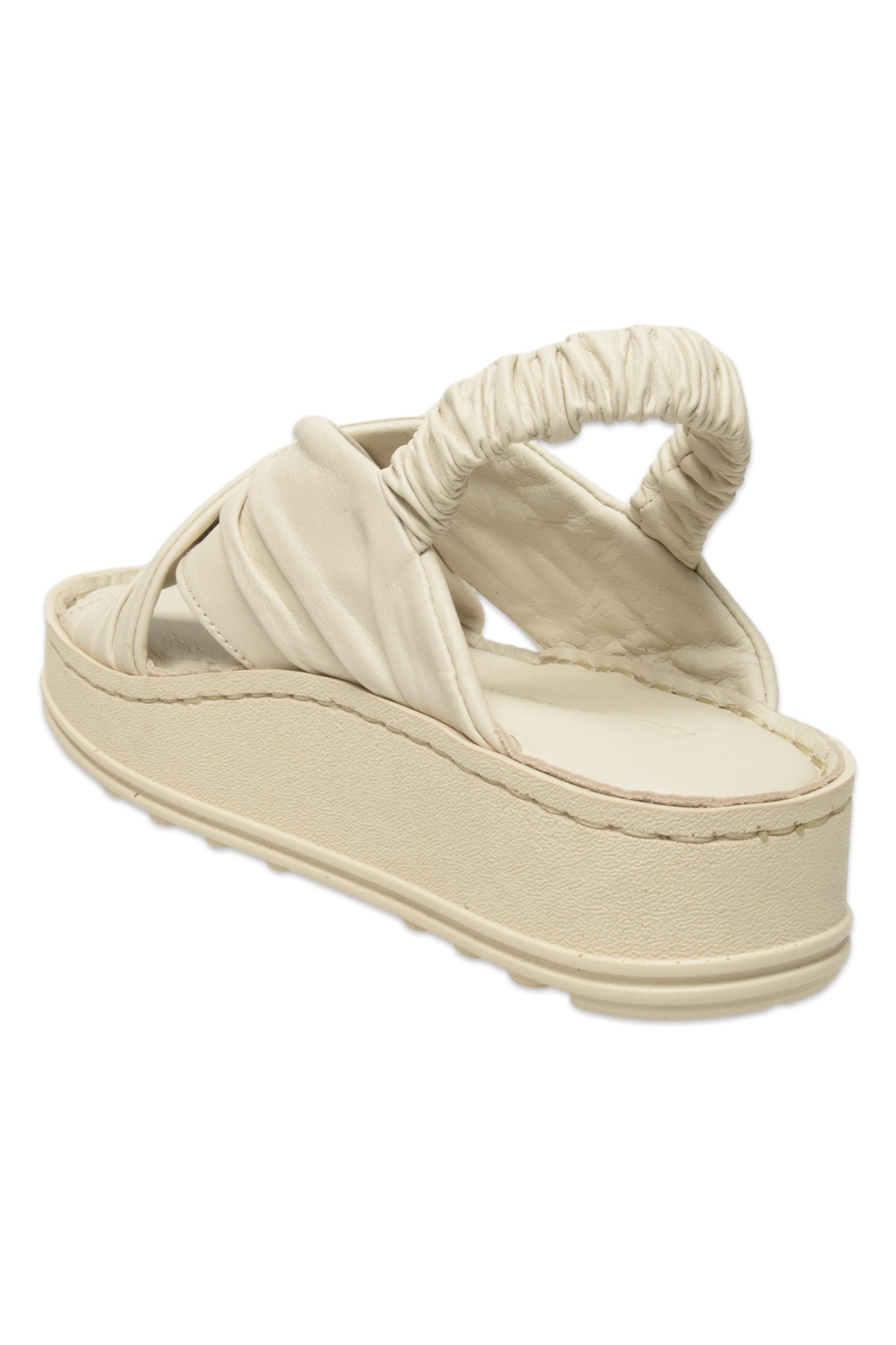 D25Ys-2585Z Günlük Krem Kadın Sandalet - Görsel 5