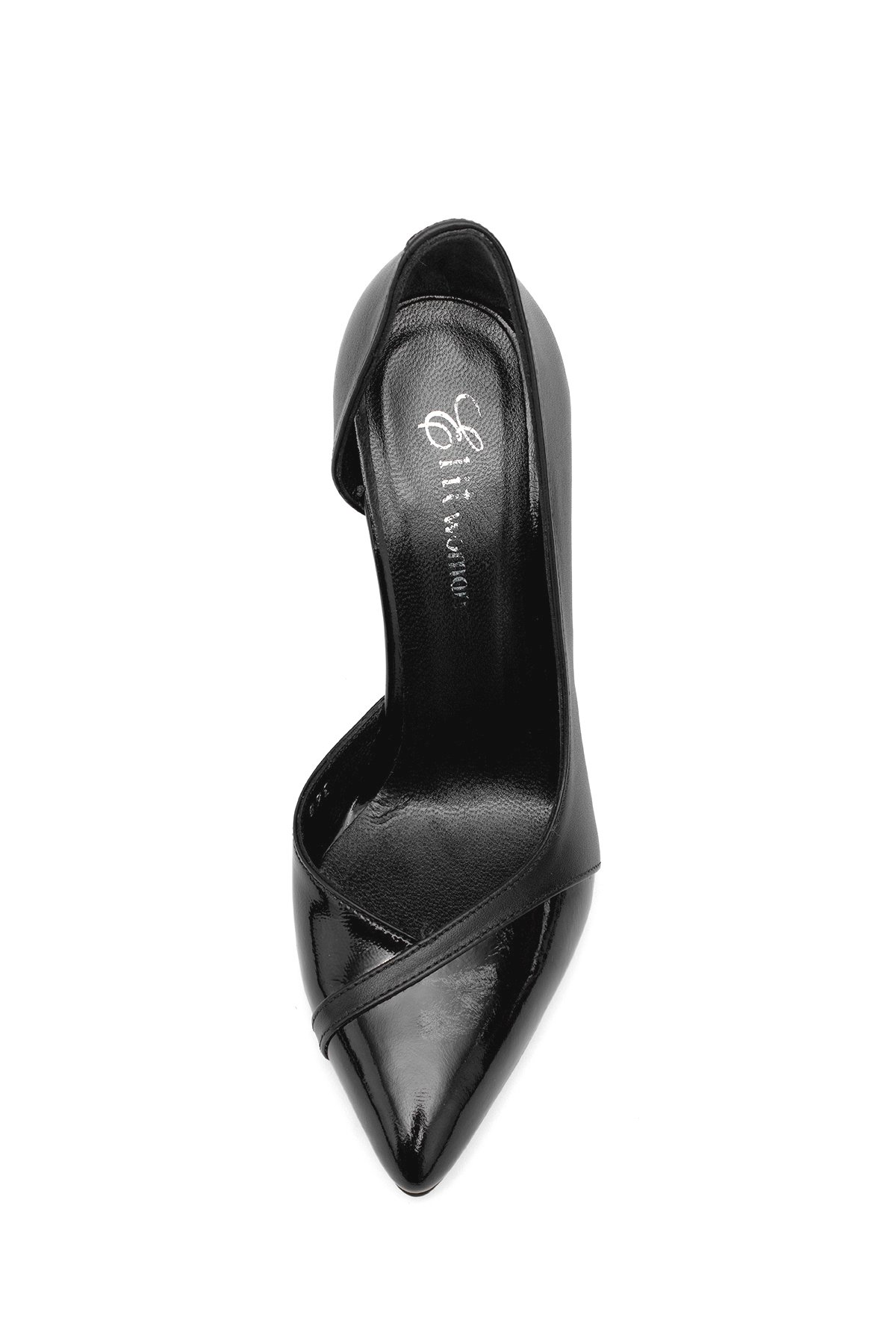 Elit Arlena Kadın Hakiki Deri Stiletto Siyah - Görsel 8
