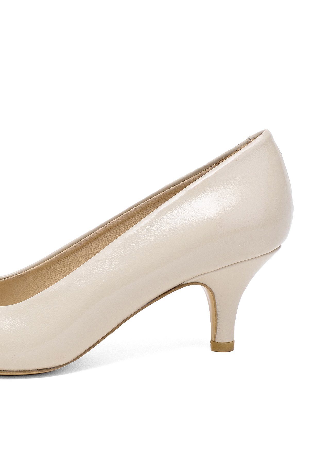 Elit Elysia Kadın Hakiki Rugan Deri Stiletto Bej - Görsel 9