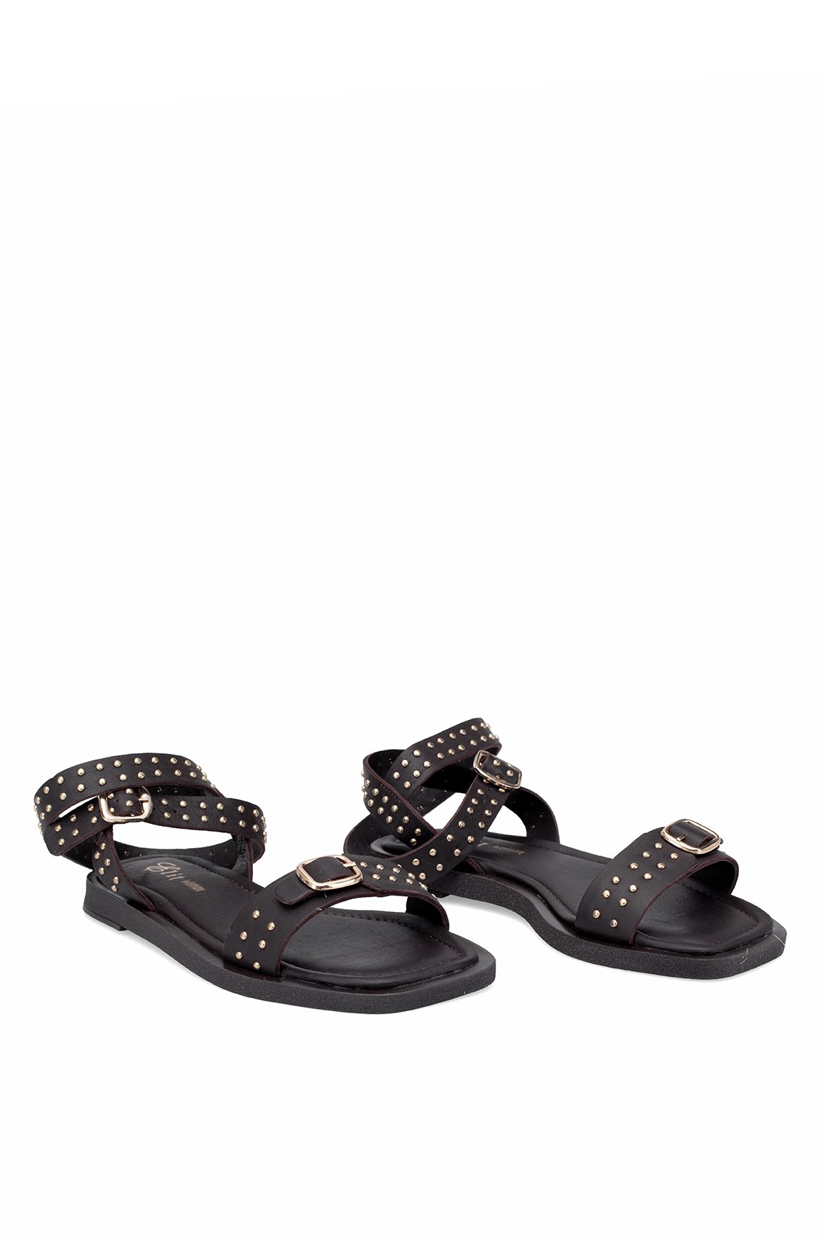 Elit Maribelle Kadın Hakiki Deri Ortopedik Düz Sandalet Kahverengi - Görsel 8