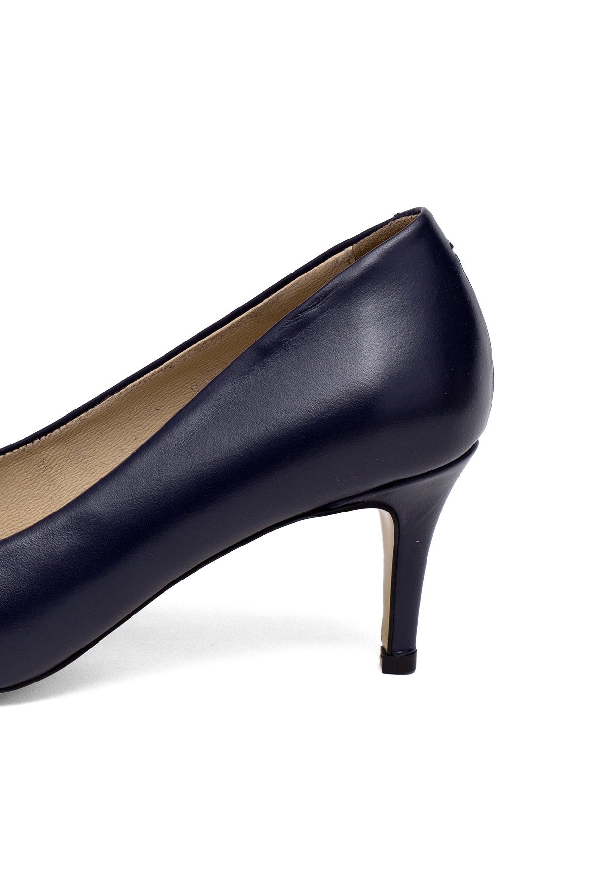 Elit Selestia Kadın Hakiki Deri Stiletto Lacivert - Görsel 8