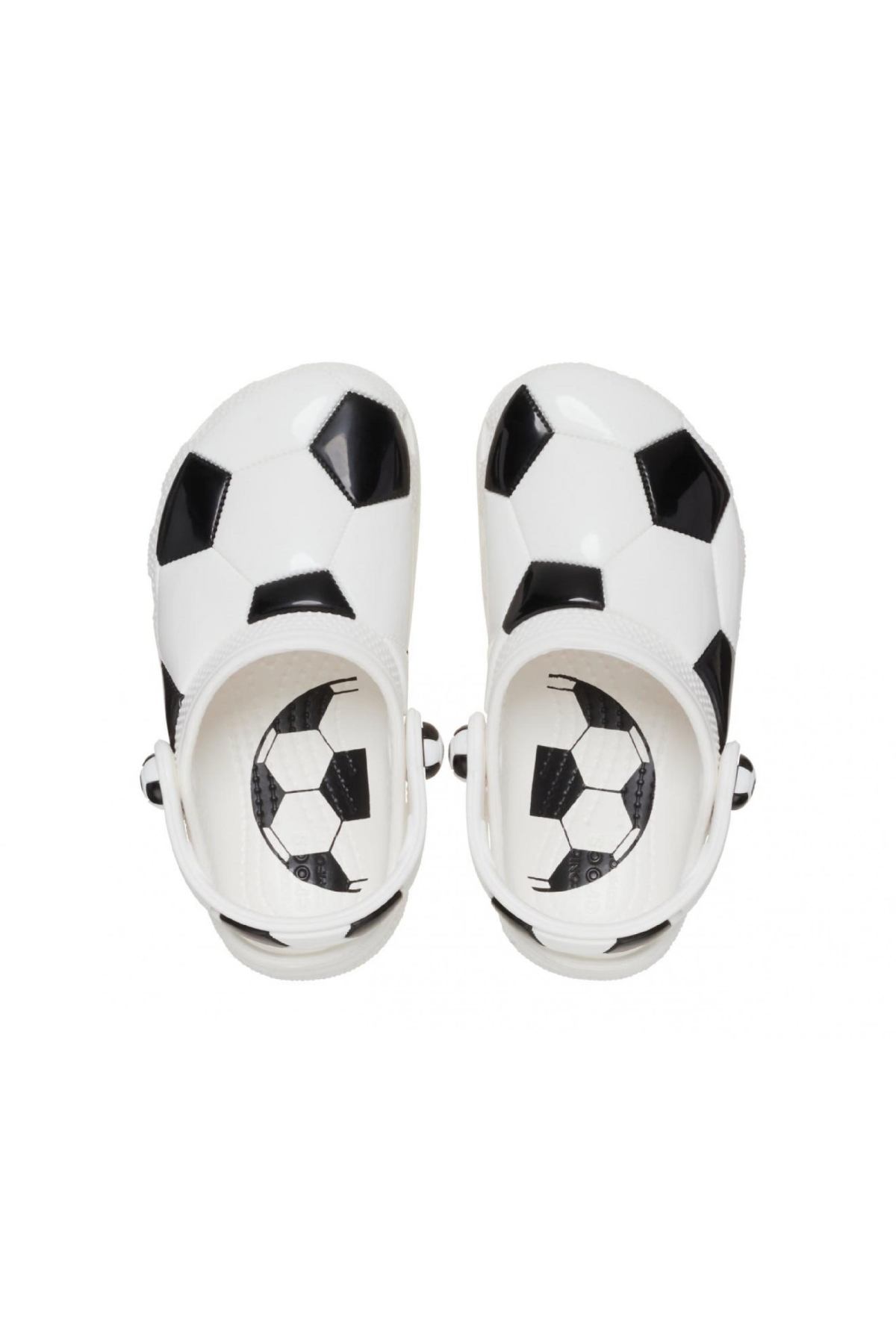 210157 Classic Soccer Ball Clog K Beyaz-Siyah Çocuk Terlik - Görsel 4