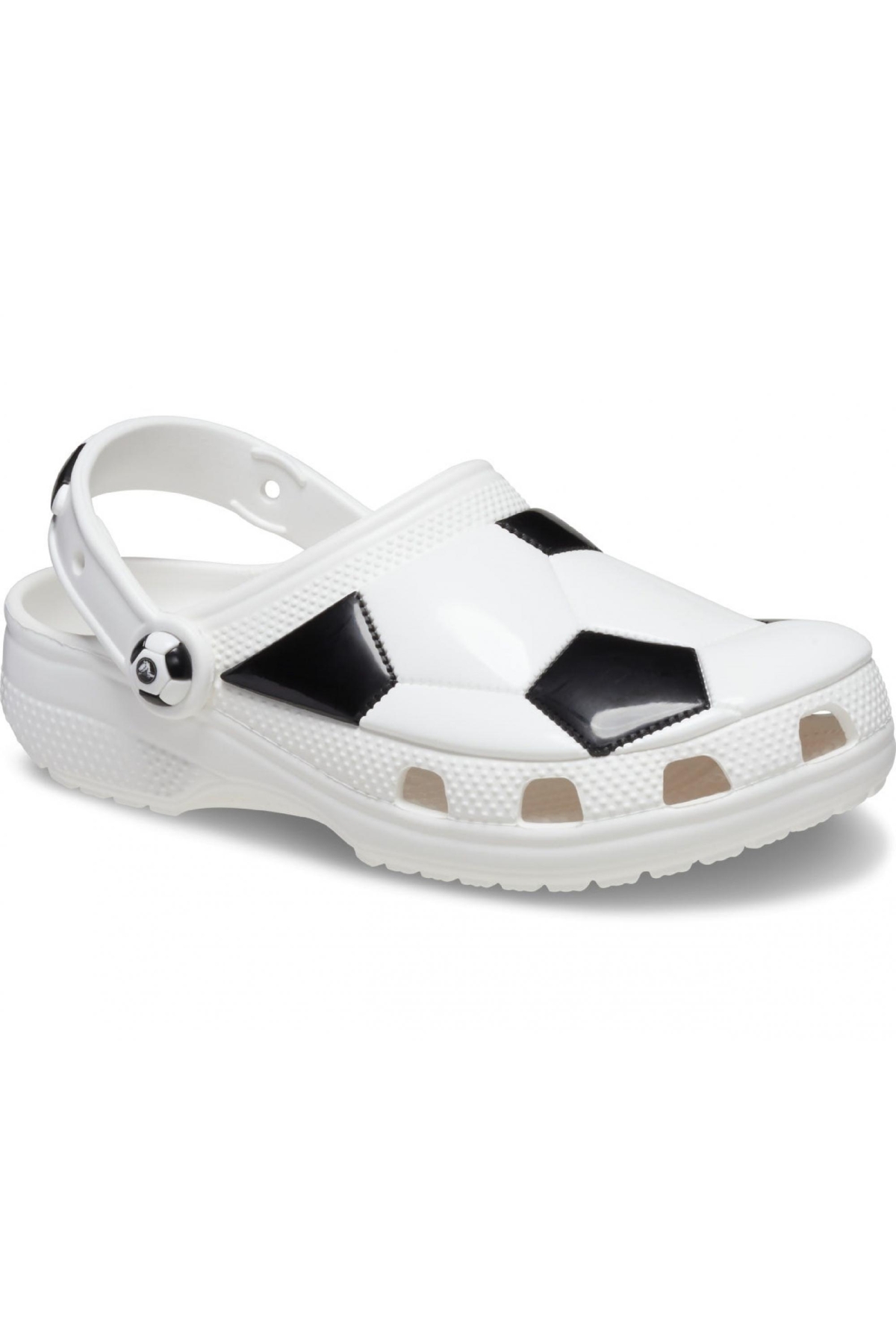 210023 Classic Soccer Ball Clog T Beyaz-Siyah Çocuk Terlik - Görsel 2
