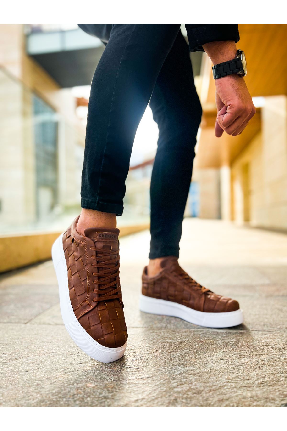 Bağcıklı Erkek Günlük Ayakkabı Taba - Görsel 5