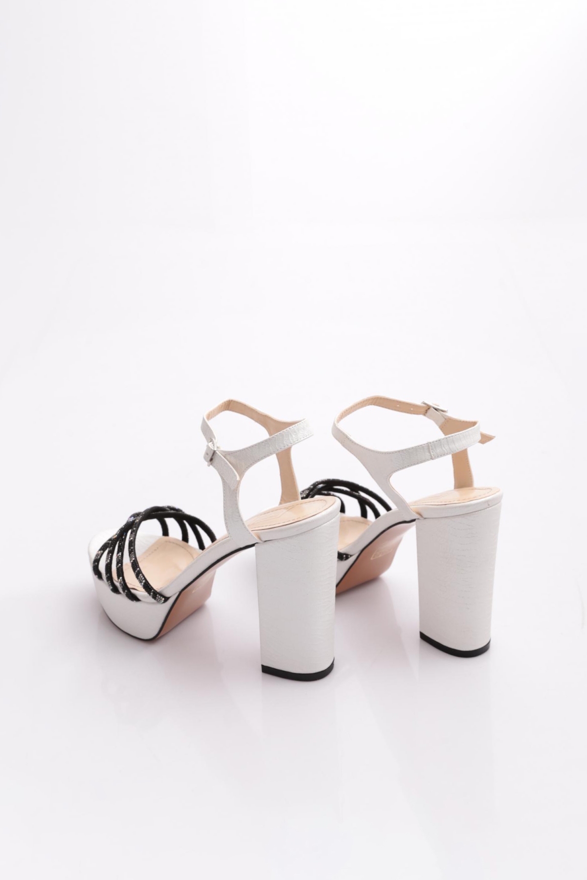 Pm08-K2043 Kadin Kalin Topuklu Abiye Ayakkabi - Görsel 4