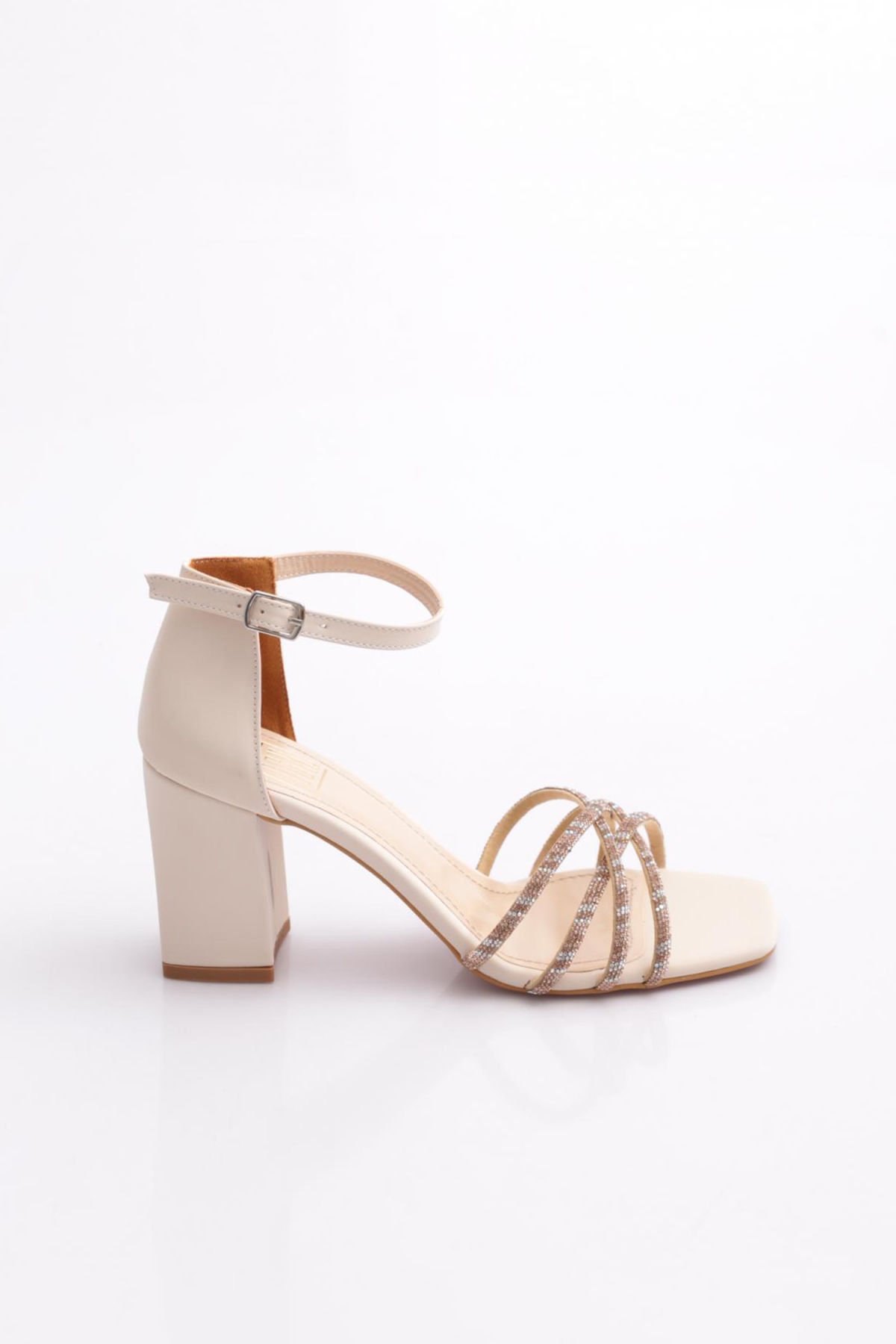 Pm08-K37 Kadin Taş İşlemeli Topuklu Ayakkabi - Görsel 2